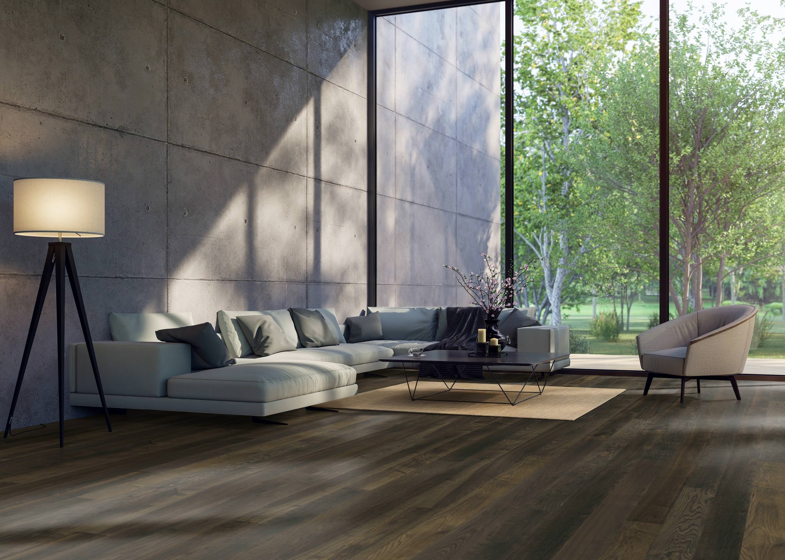 parkettmanufaktur by HARO 4000 Plancia 4B Frassino grigio olivo Expressiv spazzolato oleovera Top Connect