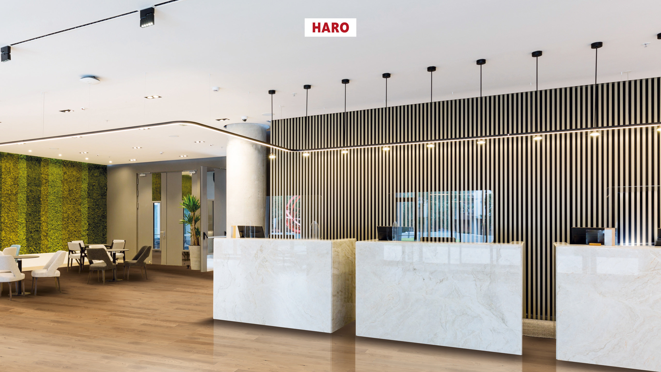 HARO WALL 19 mm Design Stripe Rovere chiaro impiallacciato