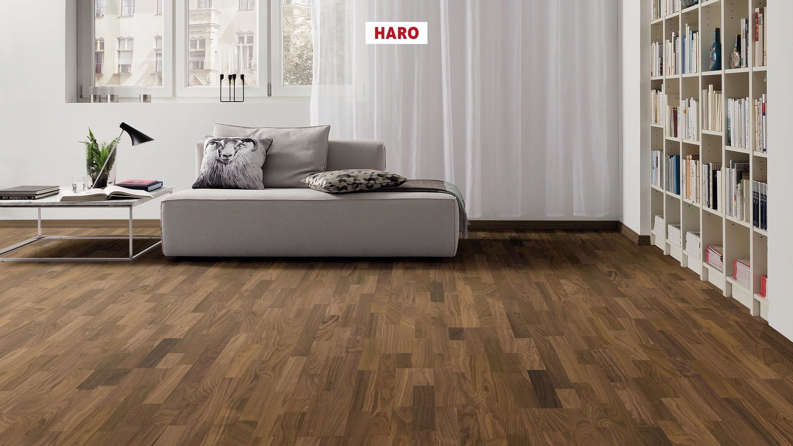 HARO PARQUET 4000 3-strip Noce americano Trend permaDur Top Connect