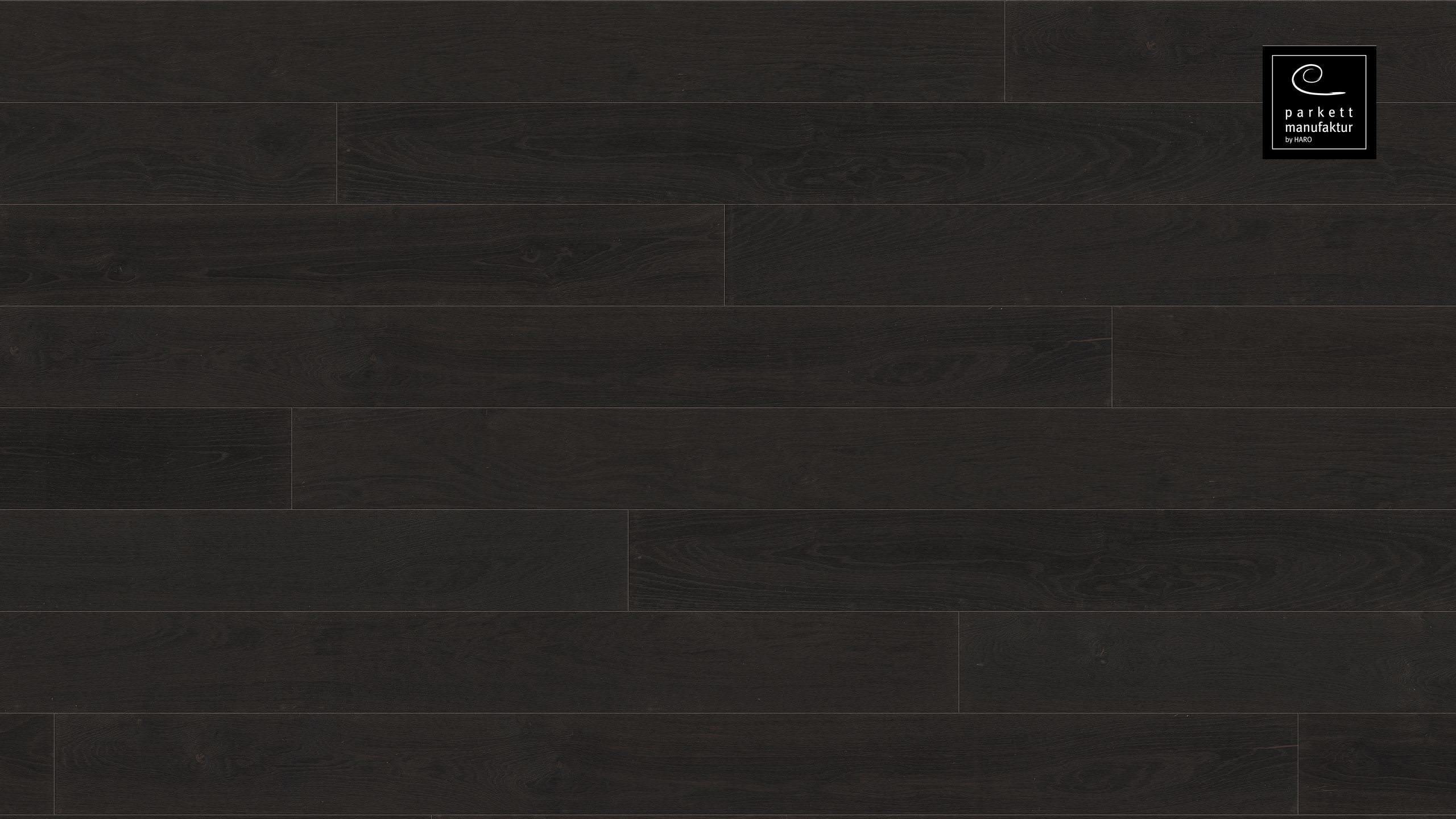 parkettmanufaktur by HARO 4000 Plancia 4B Rovere nero carbone Selectiv spazzolato oleovera Top Connect