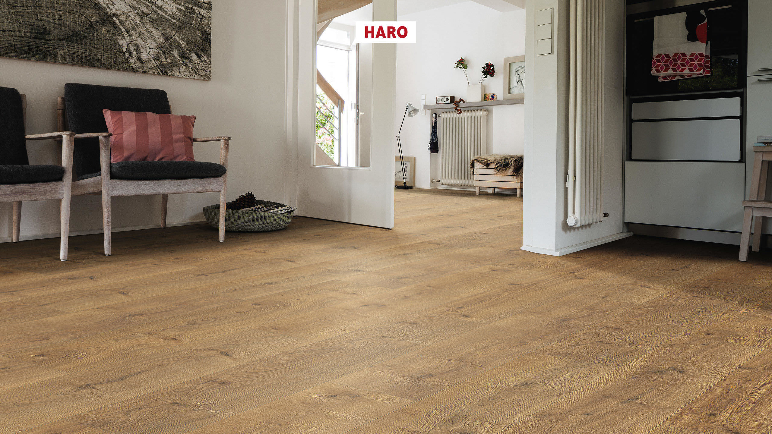 HARO Pavimento in laminato TRITTY 100 Gran Via 4B Rovere Portland natur* authentic Silent CT Top Connect