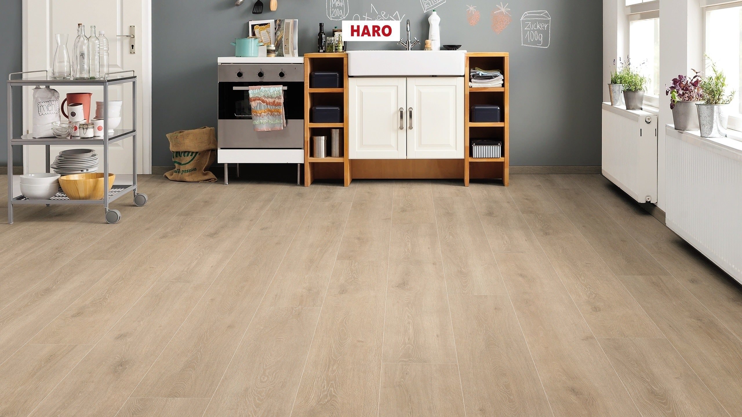 HARO Pavimento in laminato TRITTY 100 Gran Via 4B Rovere Veneto crema* authentic opaco Top Connect
