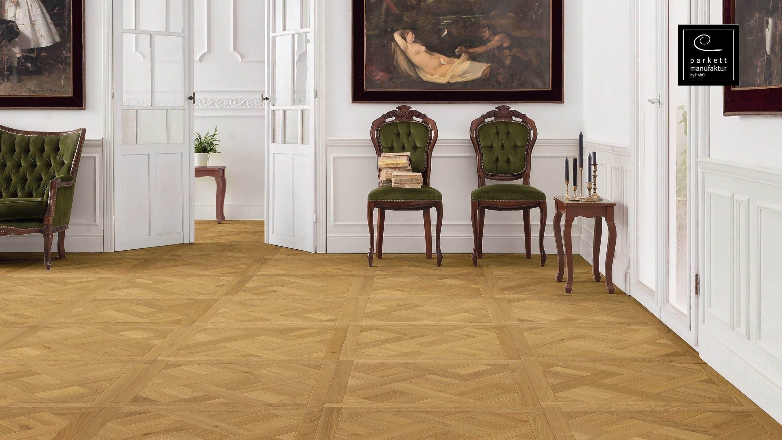 parkettmanufaktur by HARO 18 mm Quadretto Basket 4B Rovere oleovera Maschio/femmina