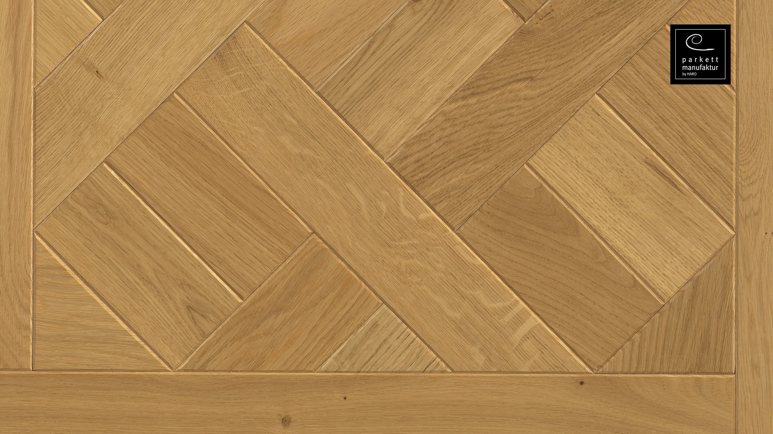 parkettmanufaktur by HARO 18 mm Quadretto Basket 4B Rovere oleovera Maschio/femmina