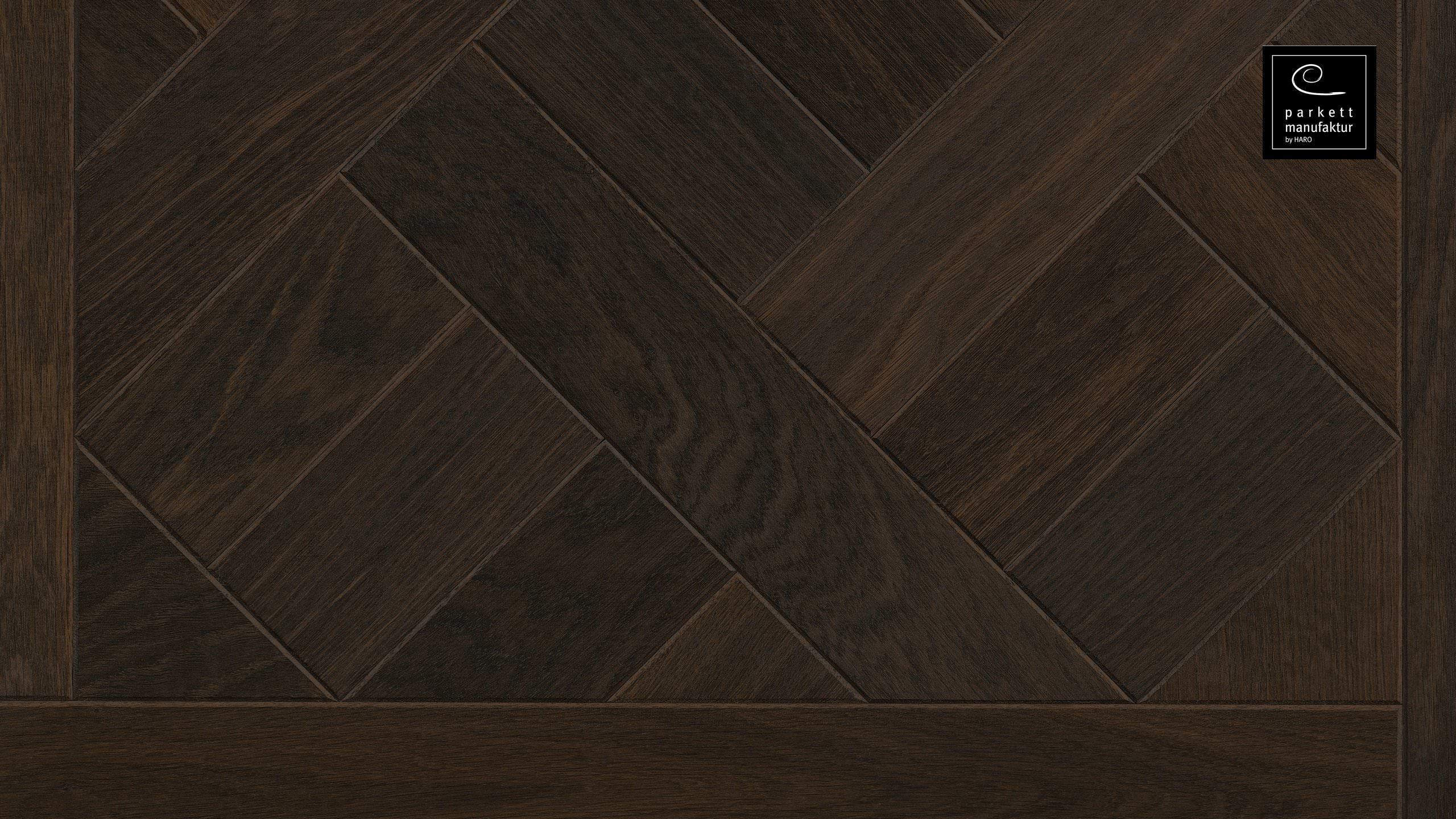 parkettmanufaktur by HARO 18 mm Quadretto Basket 4B Rovere testa di moro oleovera Maschio/femmina