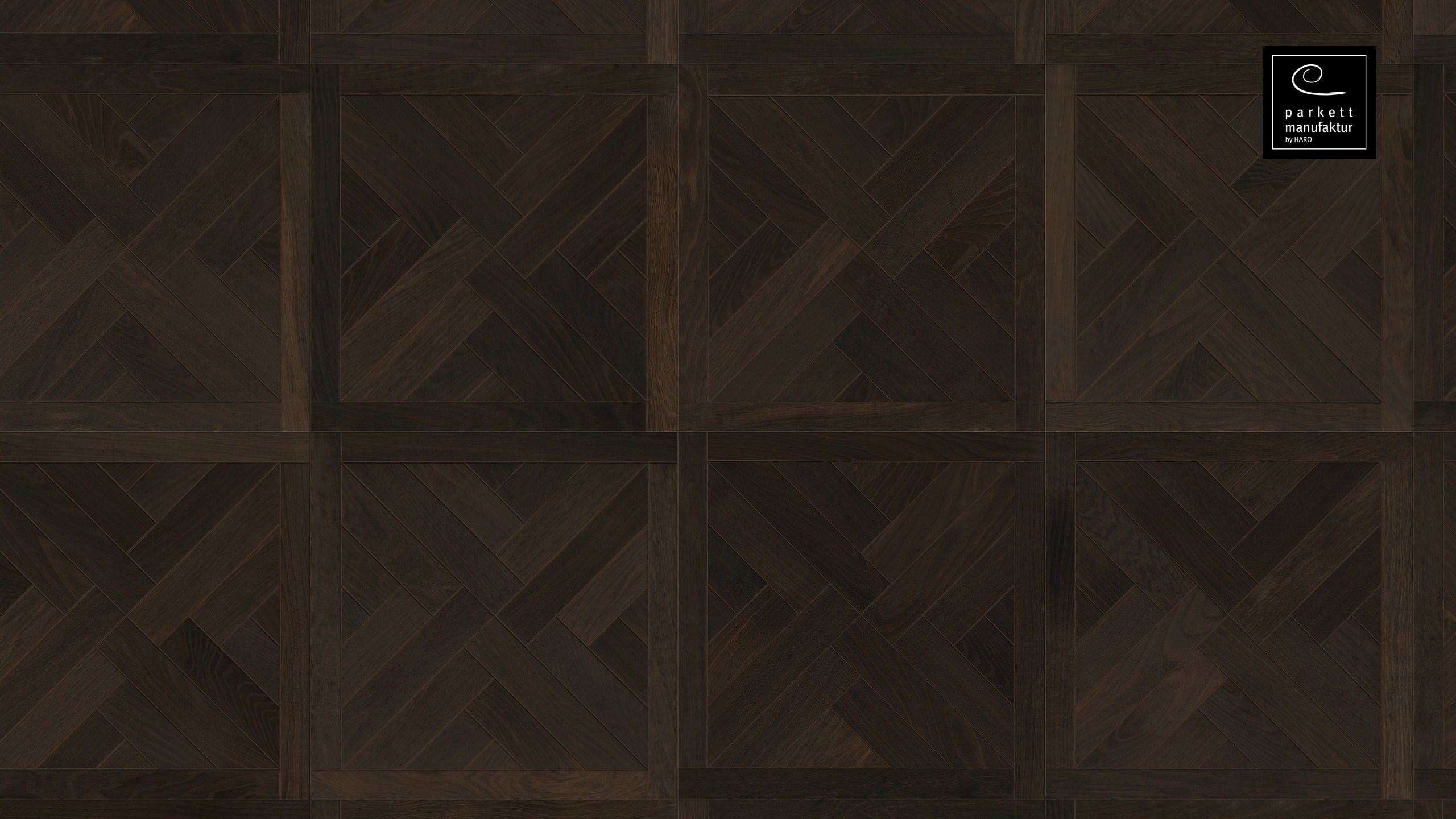 parkettmanufaktur by HARO 18 mm Quadretto St. Andrew 4B Rovere testa di moro oleovera Maschio/femmina