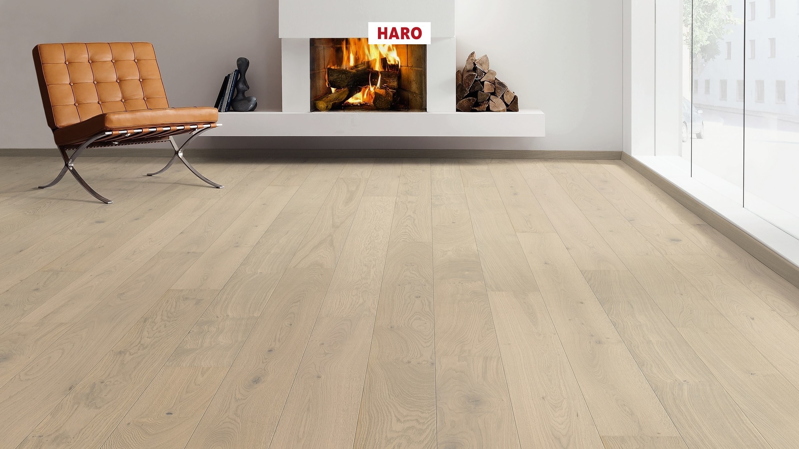 HARO PARQUET 4000 Plancia 180 2B Rovere grigio sabbia Markant spazzolato naturaDur Top Connect