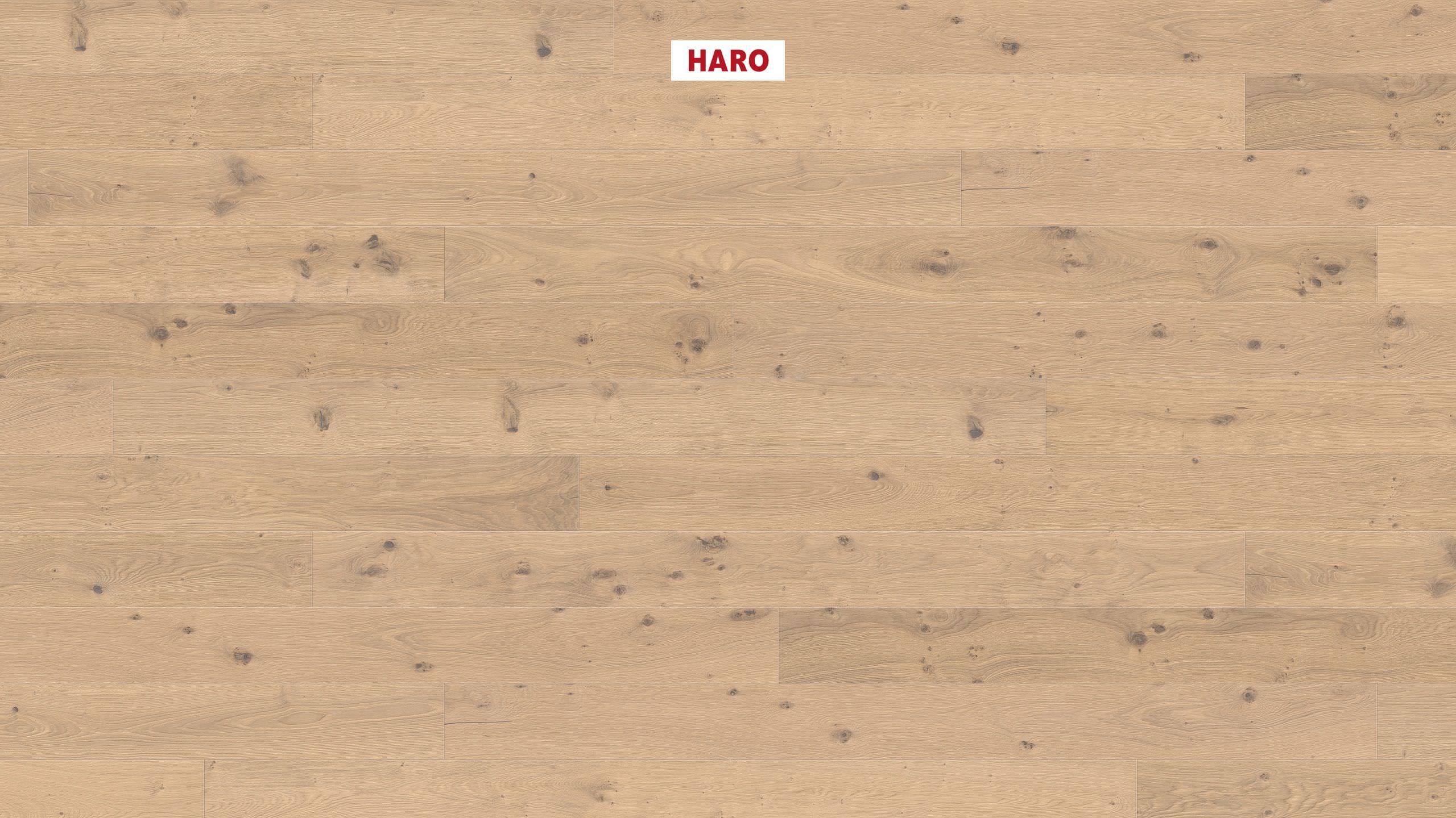 HARO PARQUET 4000 Plancia 180 4B Rovere bianco puro Sauvage spazzolato retro naturaLin plus Top Connect