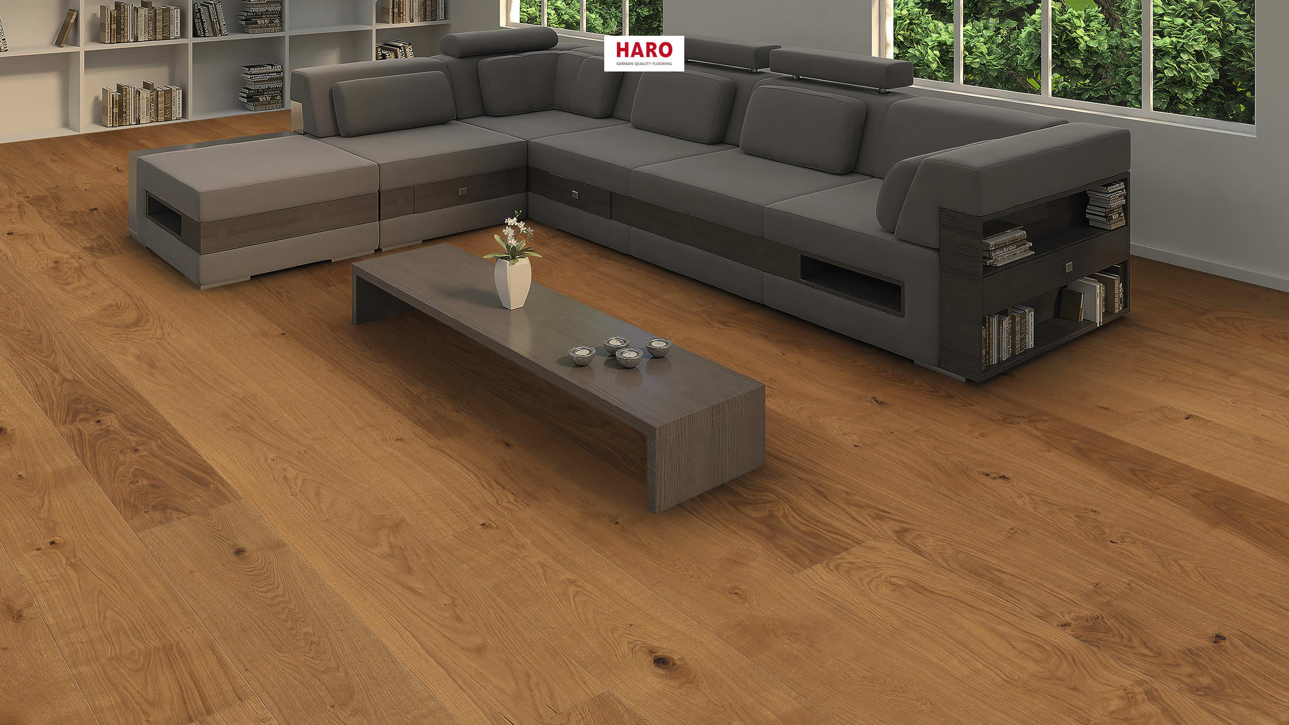HARO PARQUET 4000 Plancia Plaza 240 4B Rovere Sauvage spazzolato naturaLin plus Top Connect