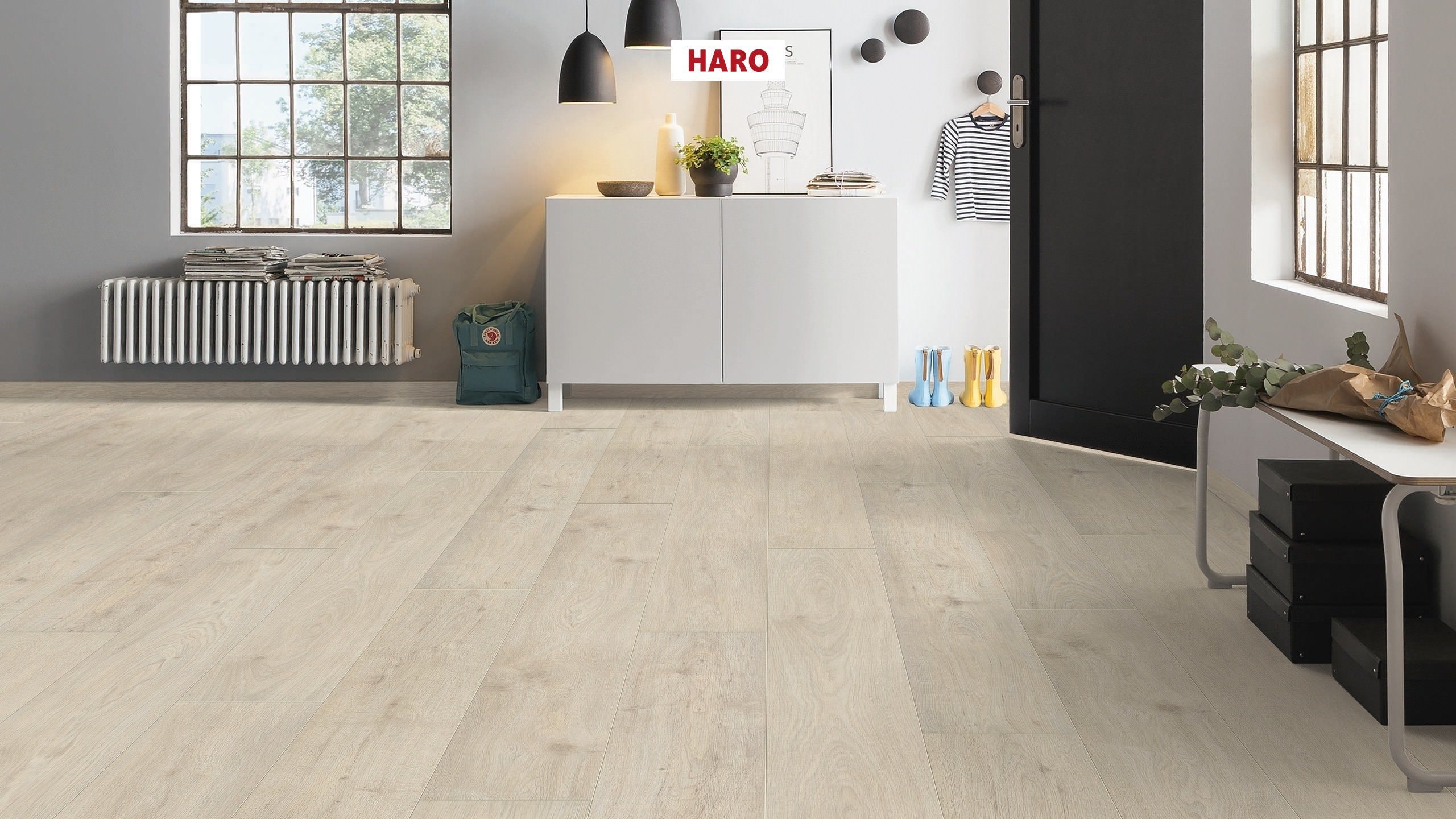 HARO Pavimento in laminato TRITTY 200 Aqua Gran Via 4B Rovere Sicilia bianco* authentic opaco Silent Pro Top Connect