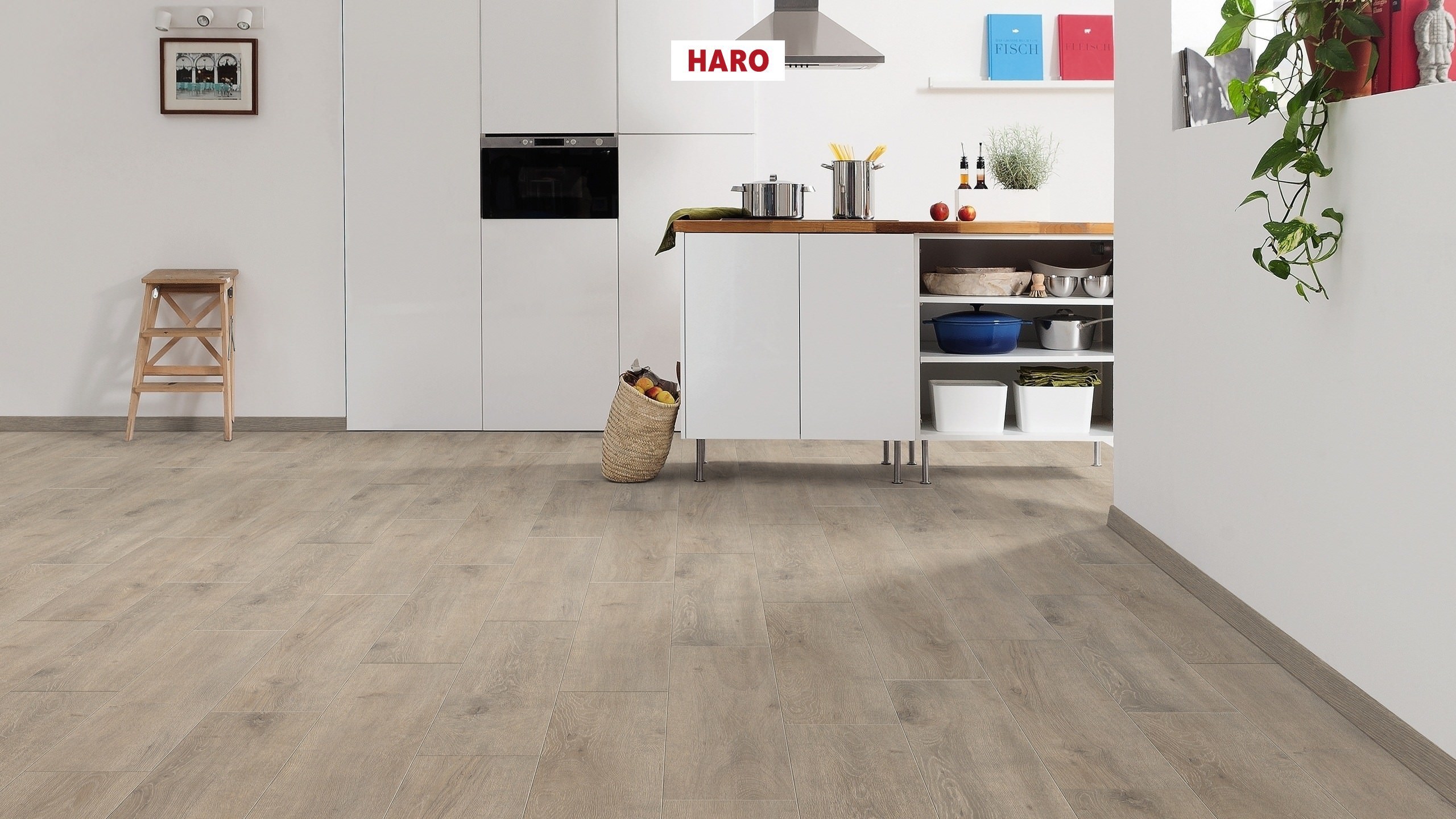 HARO Pavimento in laminato TRITTY 200 Aqua Plancia 4B Rovere Veneto mocca* authentic opaco Silent CT Top Connect