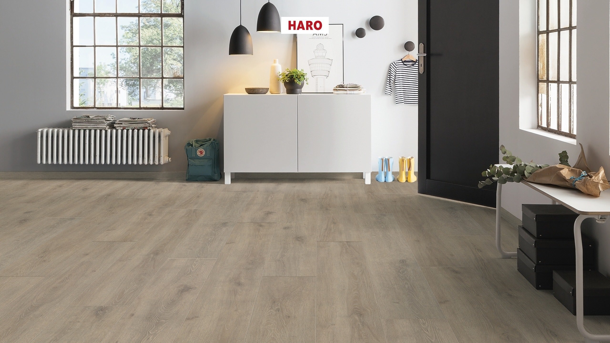 HARO Pavimento in laminato TRITTY 200 Aqua Gran Via 4B Rovere Veneto mocca* authentic opaco Silent CT Top Connect