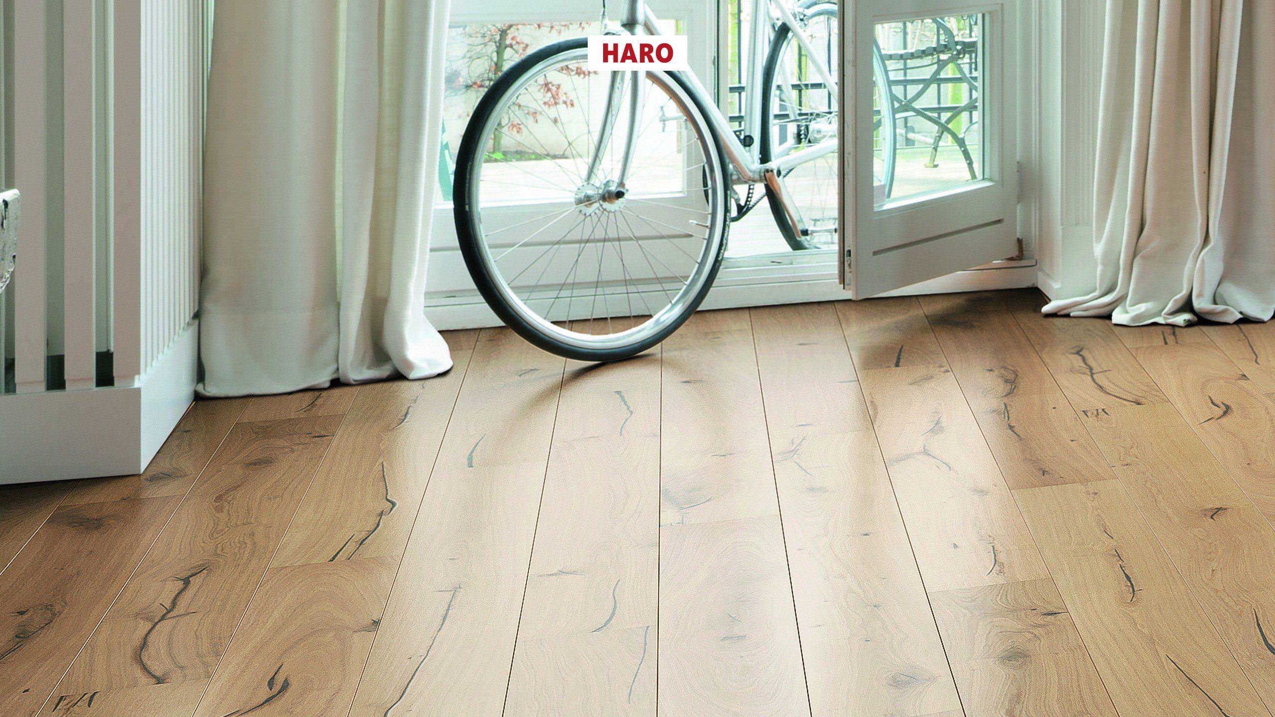 HARO PARQUET 2500 Plancia 180 2B Rovere bianco puro Alabama spazzolato naturaLin plus Top Connect