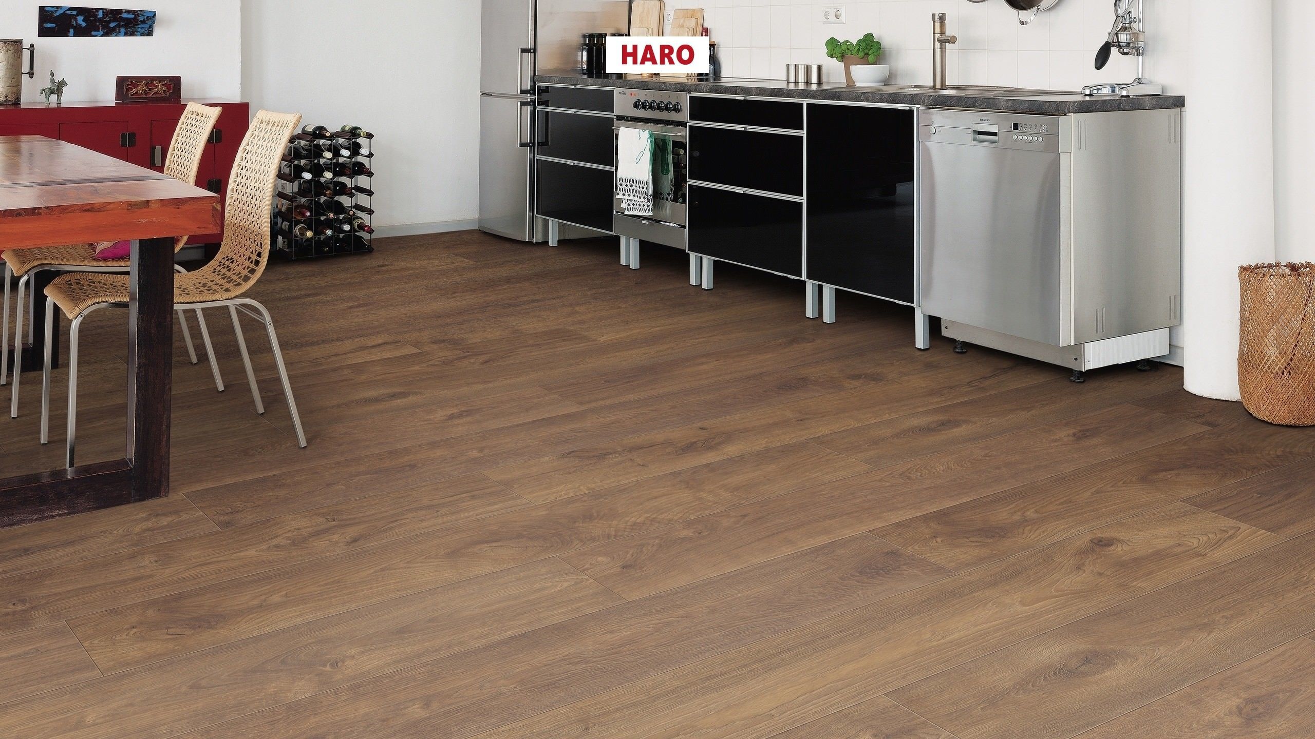 HARO Pavimento in laminato TRITTY 90 Plancia 4B Rovere anticato* spazzolato opaco Top Connect