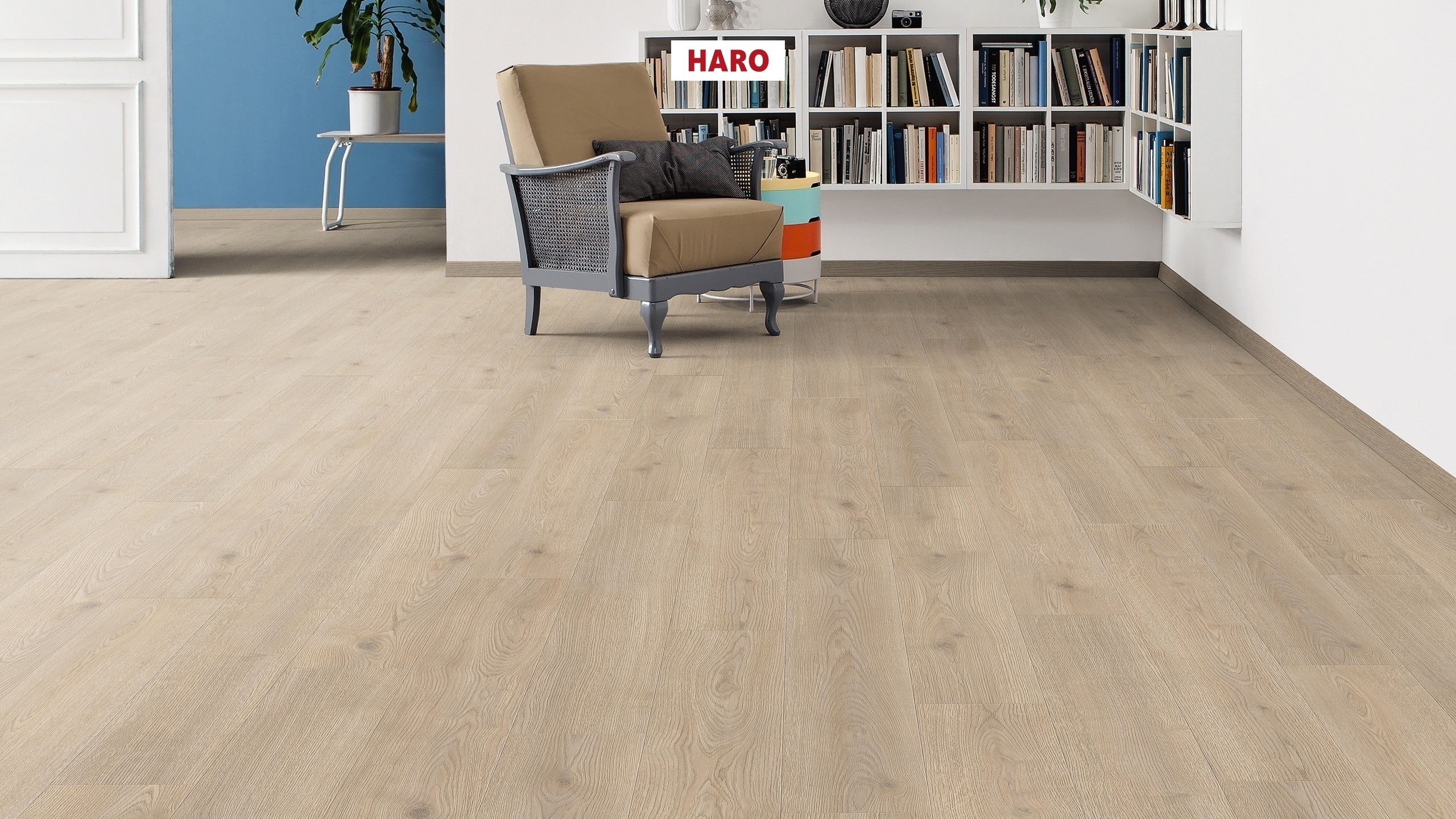 HARO Pavimento in laminato TRITTY 100 Plancia 4B Rovere Contura grigio litico* authentic Silent Pro Top Connect