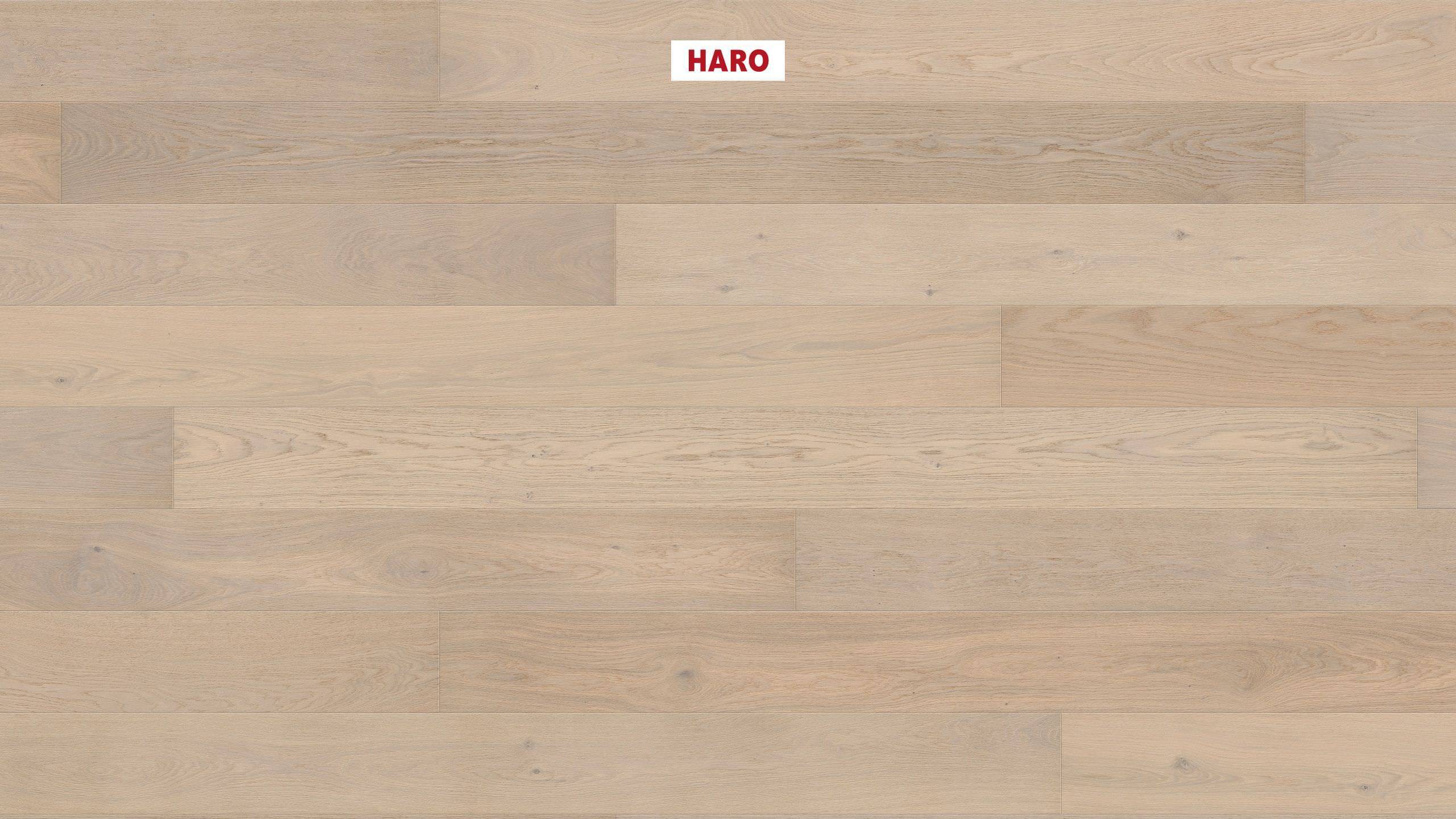 HARO PARQUET 4000 Plancia 180 4B Rovere bianco cristallo Markant spazzolato naturaLin plus Top Connect