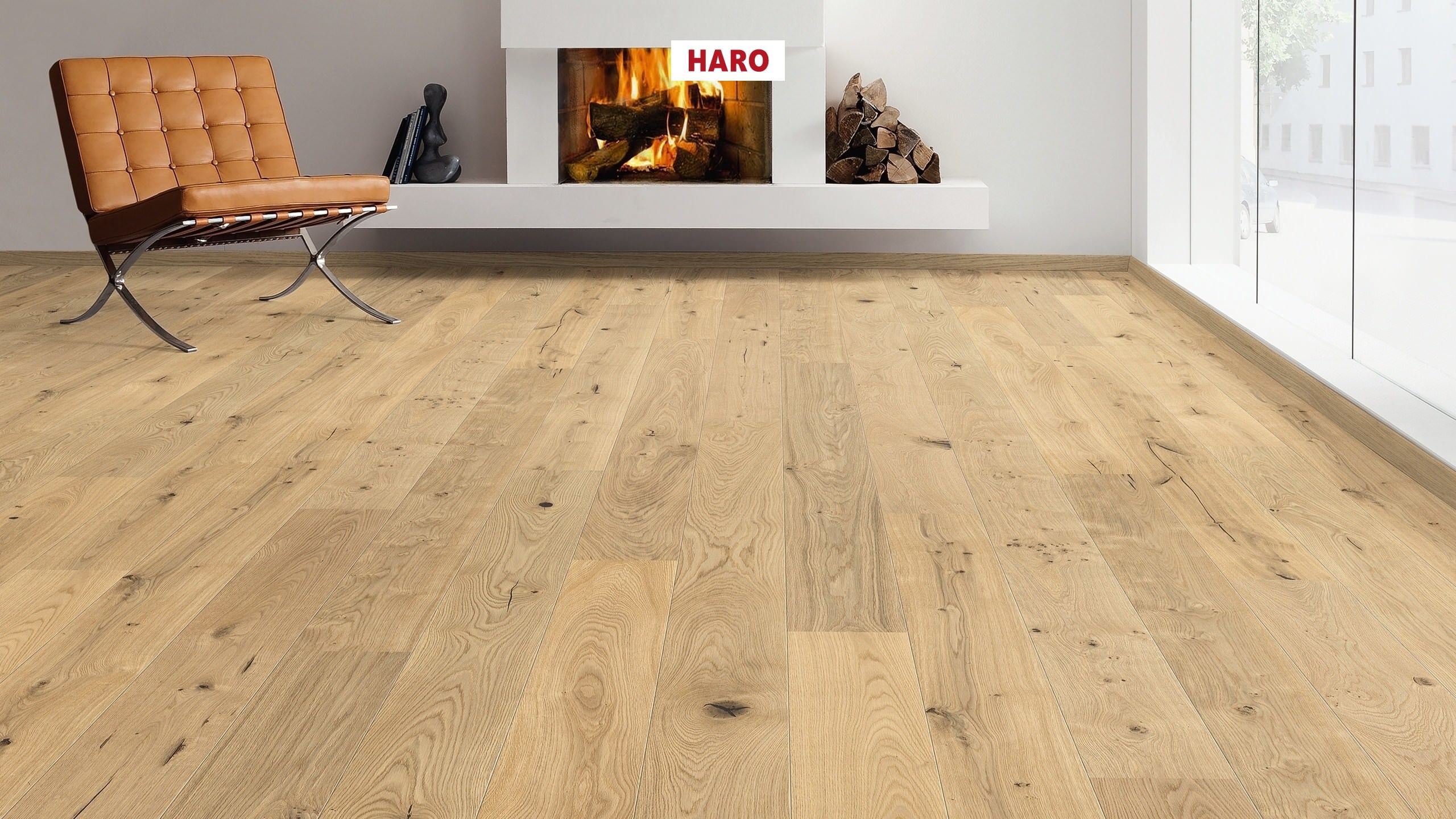HARO PARQUET 4000 Plancia 180 2B Rovere invisible Sauvage spazzolato permaDur Top Connect