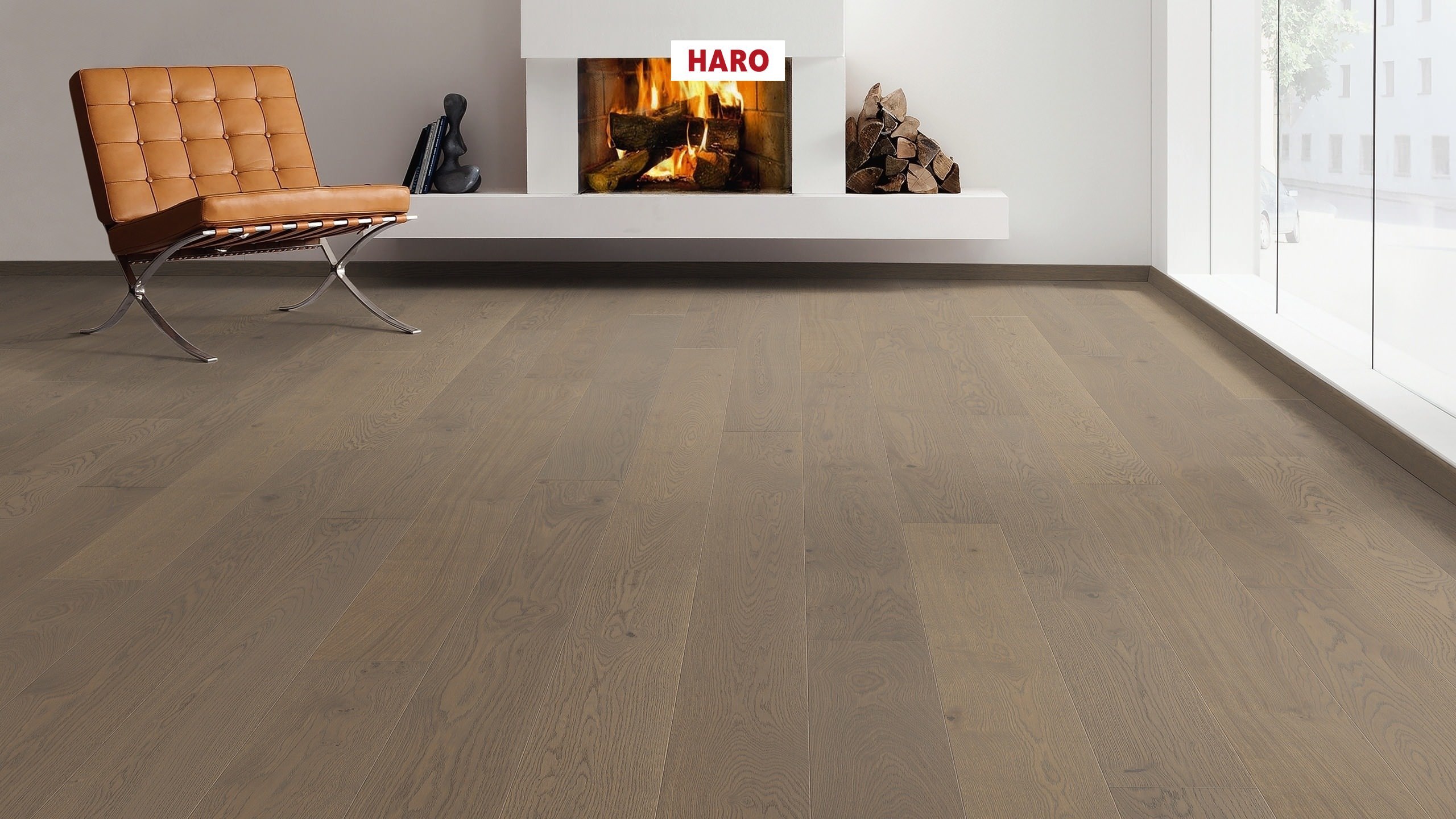 HARO PARQUET 4000 Plancia 180 4B Rovere grigio conchiglia Markant spazzolato naturaLin plus Top Connect