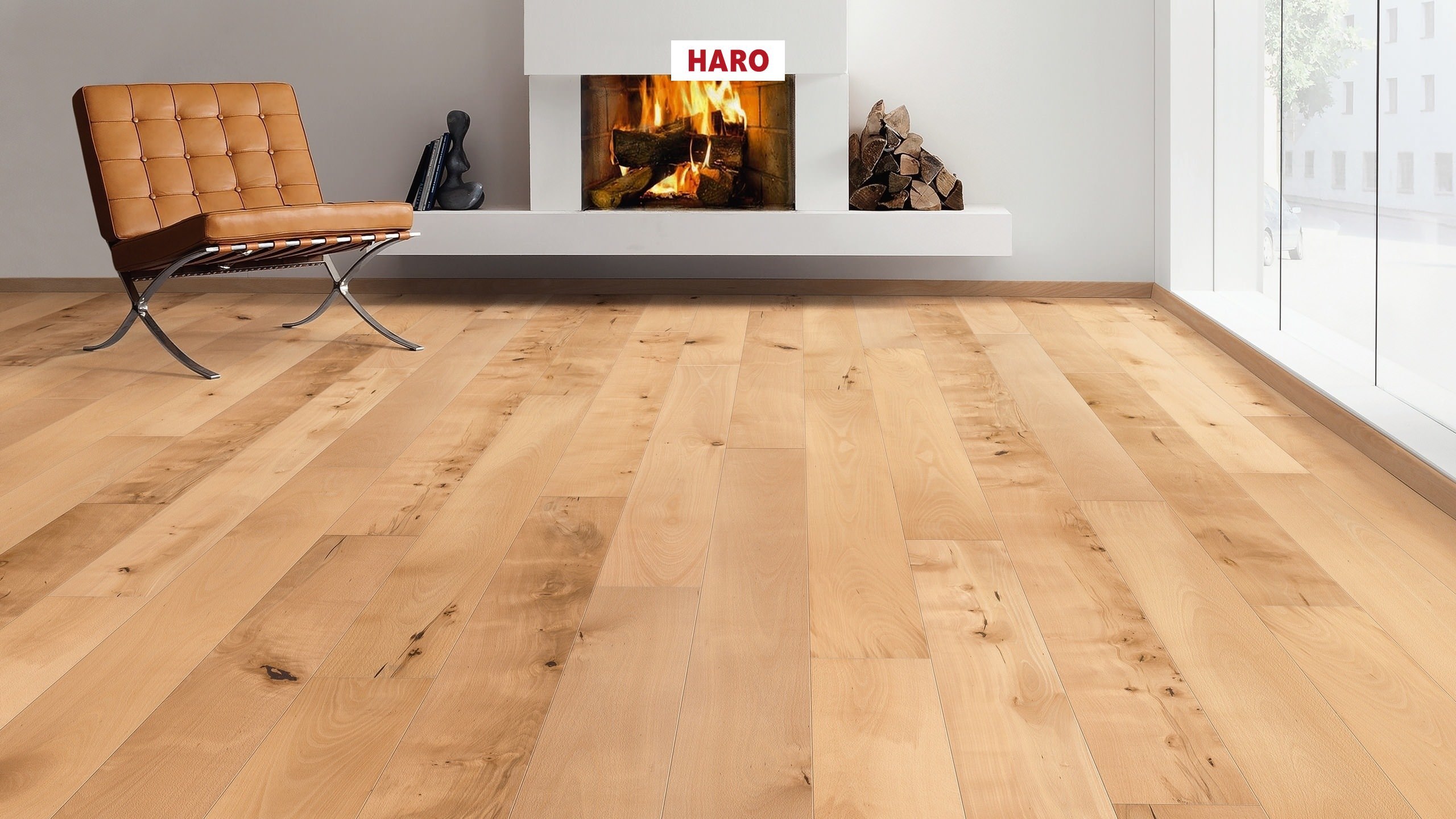 HARO PARQUET 4000 Plancia 180 4B Faggio evaporato Universal spazzolato naturaLin plus Top Connect