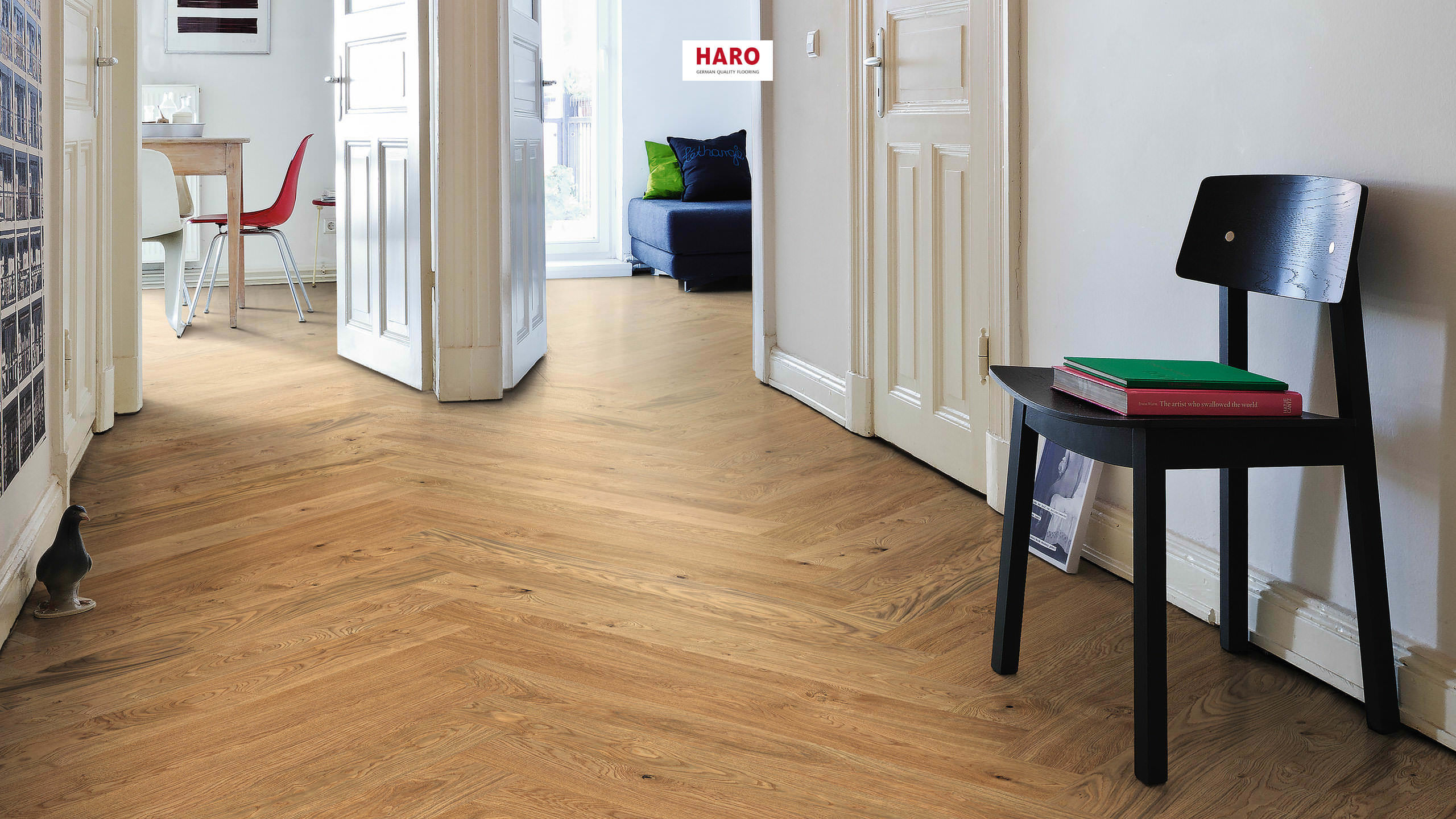 HARO PARQUET 4000 Listone Prestige Rovere Markant spazzolato naturaLin plus Maschio/femmina