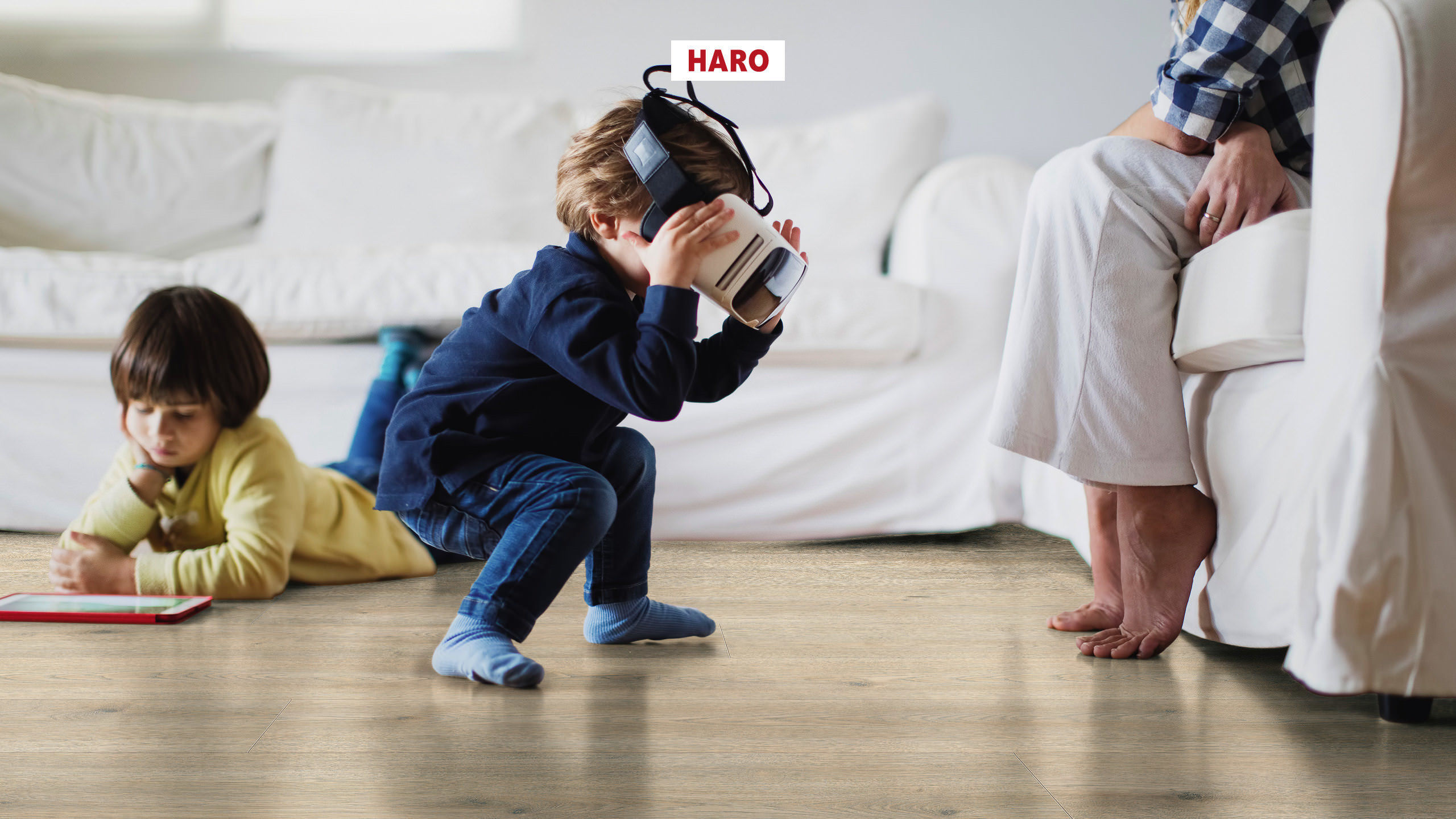 HARO Pavimento in laminato TRITTY 200 Aqua Gran Via 4B Rovere Contura grigio litico* authentic Top Connect