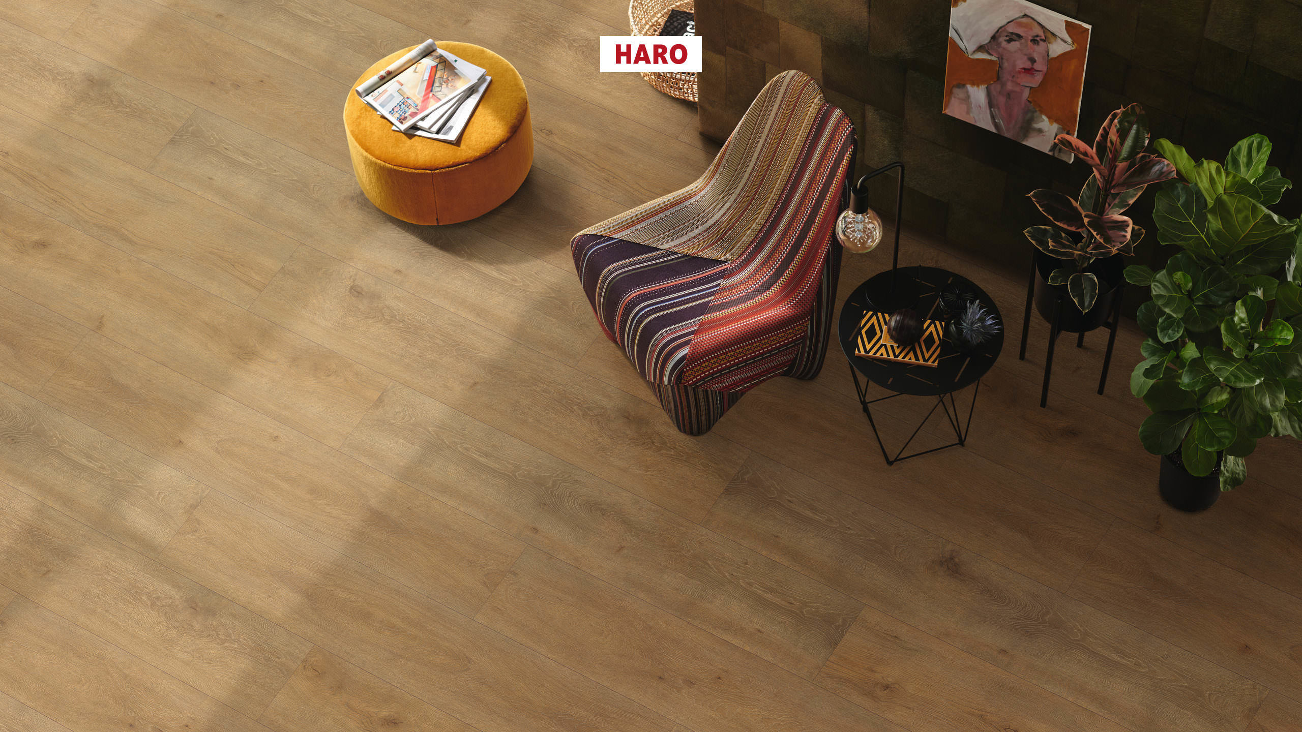 HARO Pavimento in laminato TRITTY 200 Aqua Gran Via 4B Rovere Veneto natur* authentic opaco Top Connect