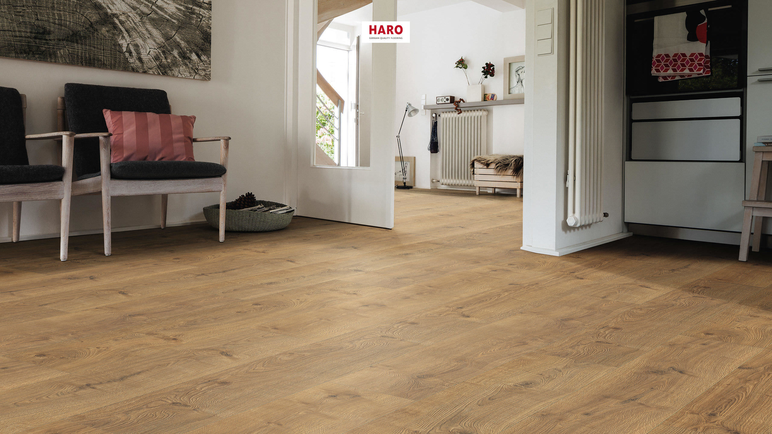 HARO Pavimento in laminato TRITTY 200 Aqua Gran Via 4B Rovere Portland natur* authentic Silent Pro Top Connect