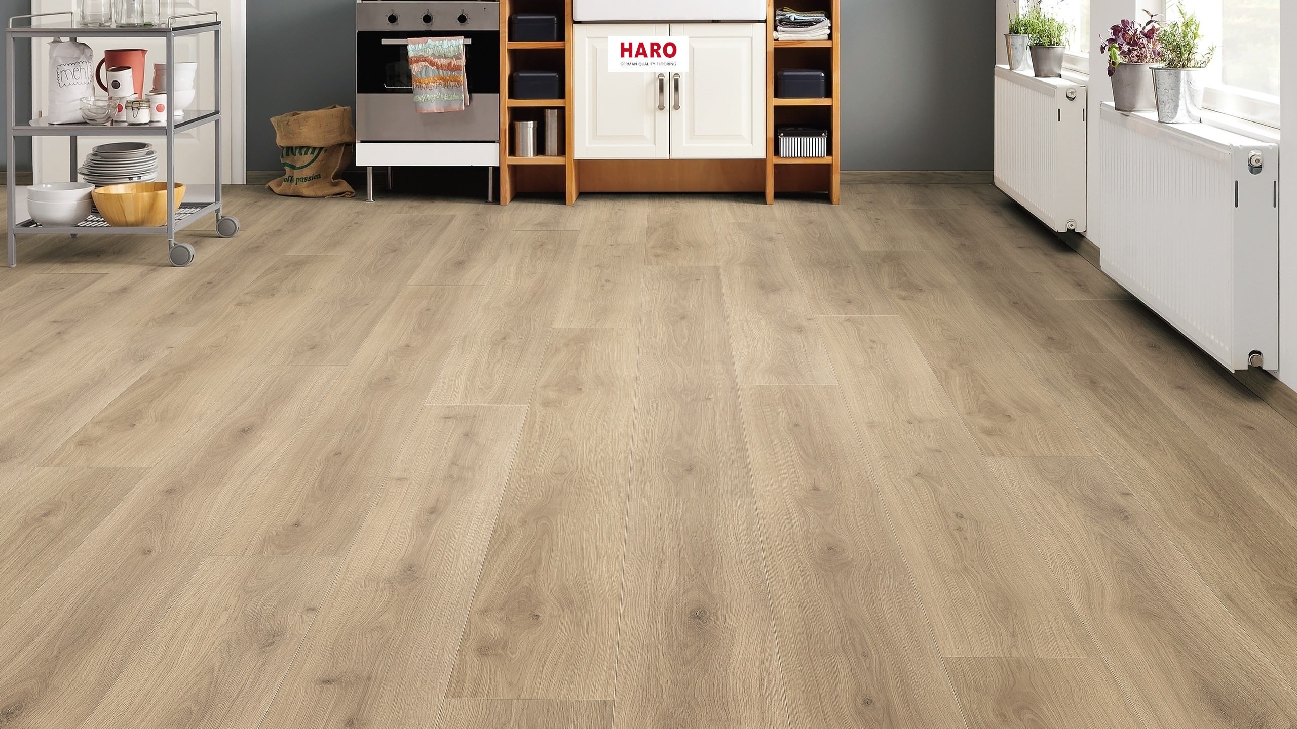 HARO Pavimento in laminato TRITTY 200 Aqua Gran Via 4B Rovere Emilia puro* authentic soft Silent CT Top Connect
