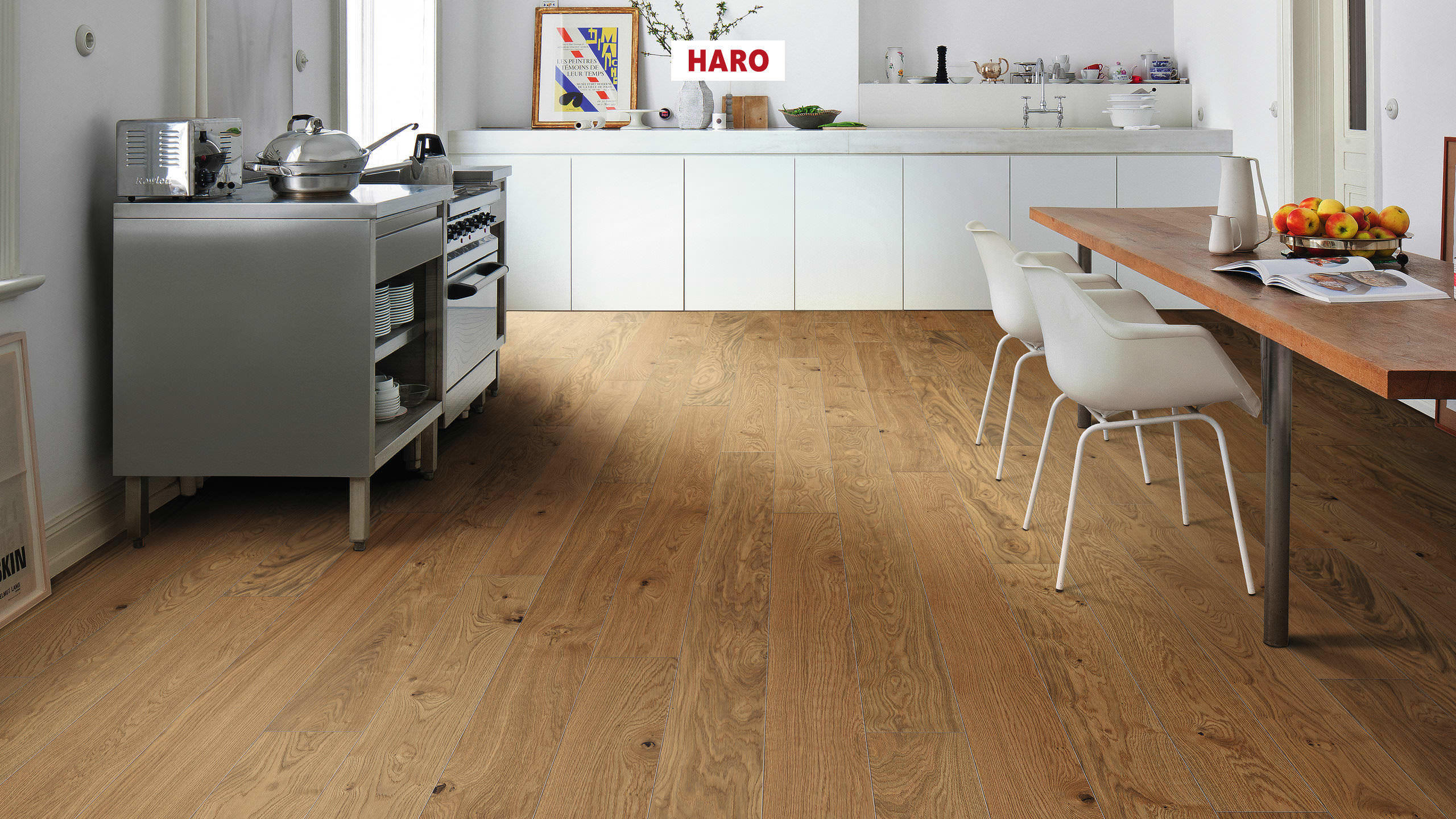 HARO PARQUET 4000 Plancia Maxim 4B Rovere Markant spazzolato naturaLin plus Maschio/femmina
