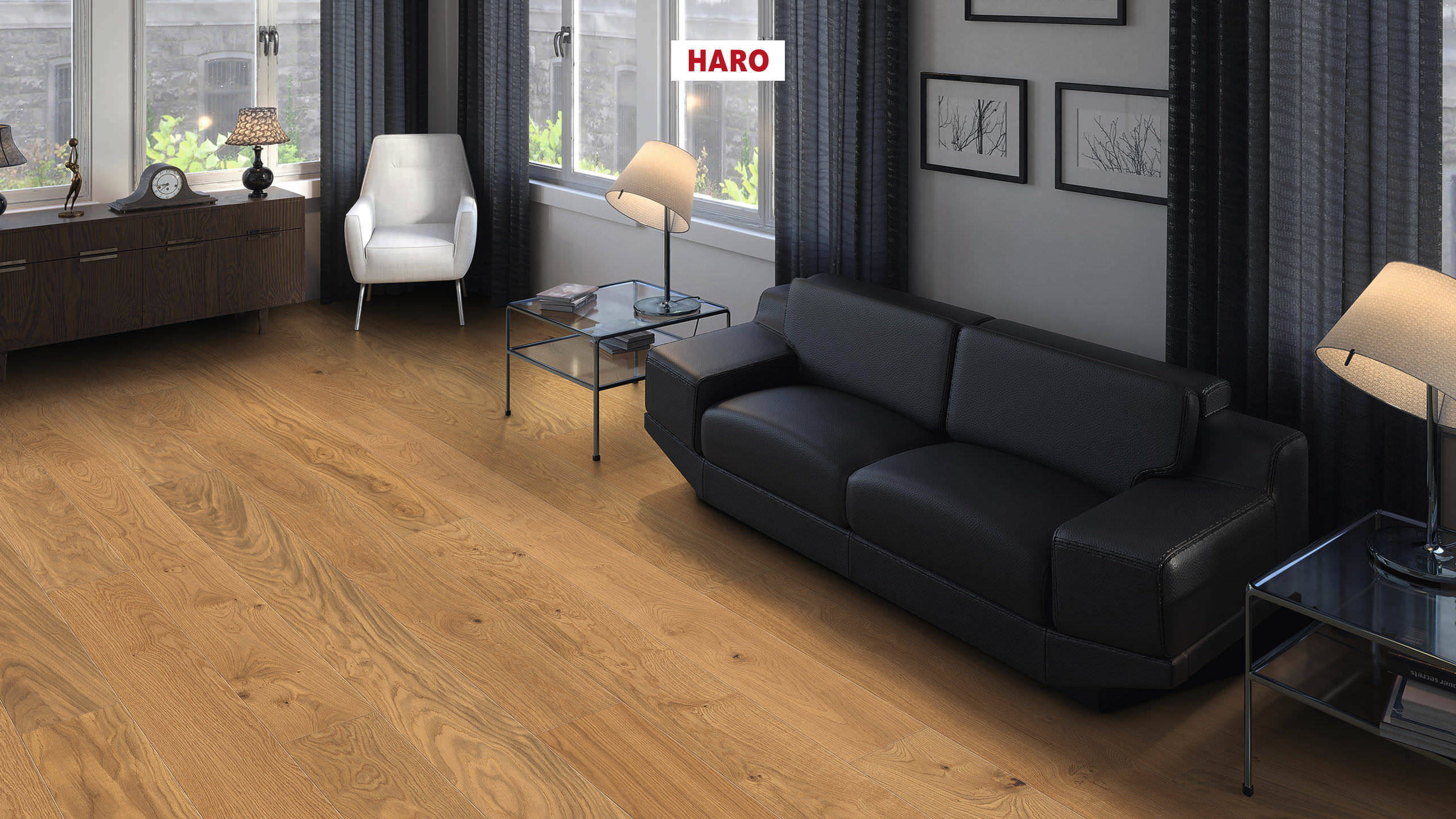 HARO PARQUET 4000 Plancia Maxim 4B Rovere Markant spazzolato naturaLin plus Maschio/femmina