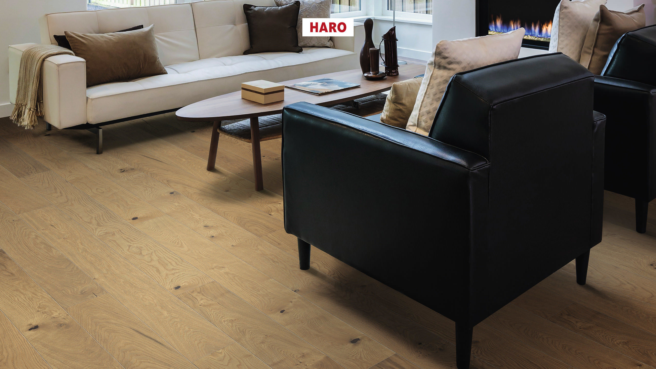 HARO PARQUET 4000 Plancia Maxim 4B Rovere anticato Sauvage spazzolato naturaDur Maschio/femmina
