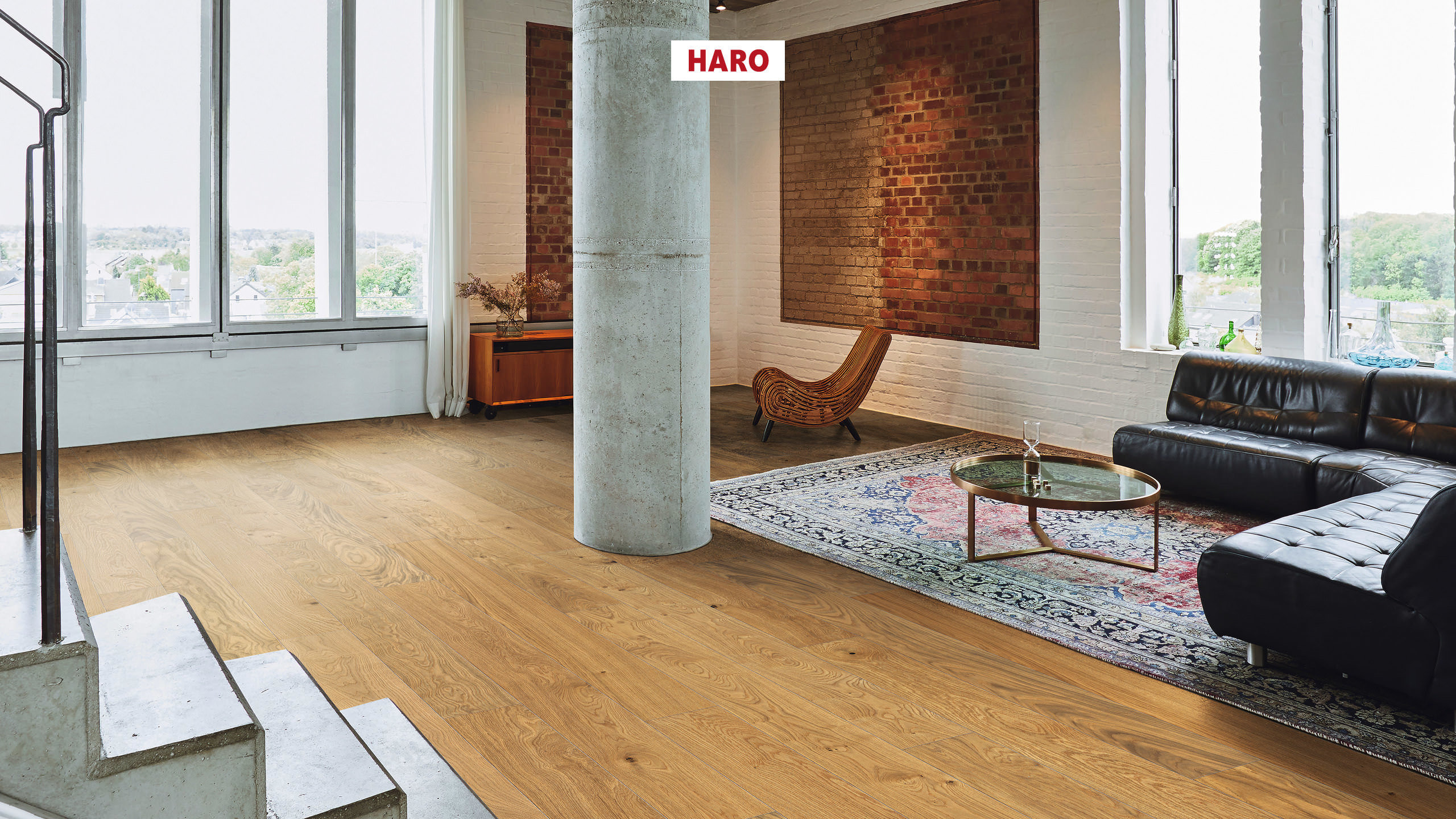 HARO PARQUET 4000 Plancia Maxim 4B Rovere Markant spazzolato naturaDur Maschio/femmina