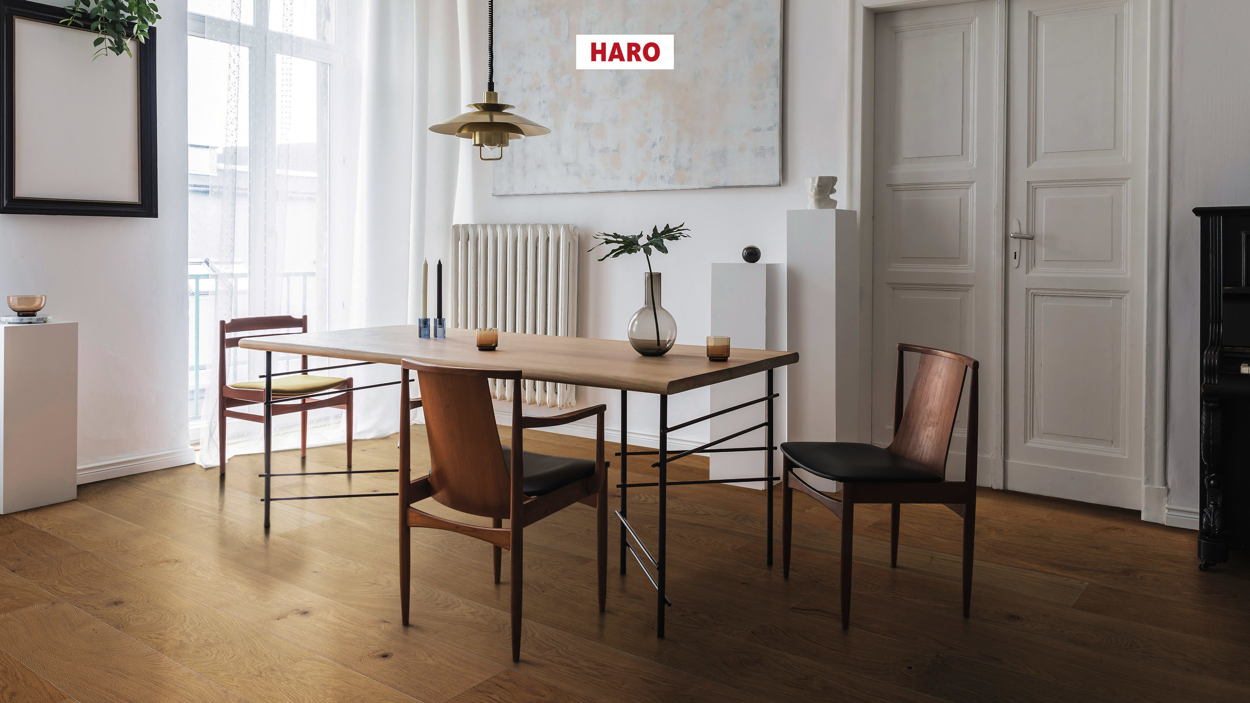 HARO PARQUET 4000 Plancia Plaza 240 4B Rovere anticato Markant spazzolato naturaDur Top Connect