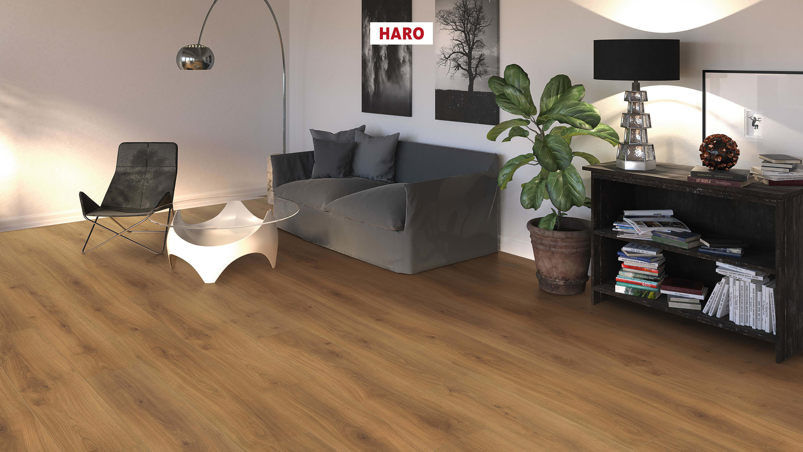 HARO Pavimento in laminato TRITTY 100 Campus 4B Rovere Emilia miele* authentic soft Silent CT Top Connect