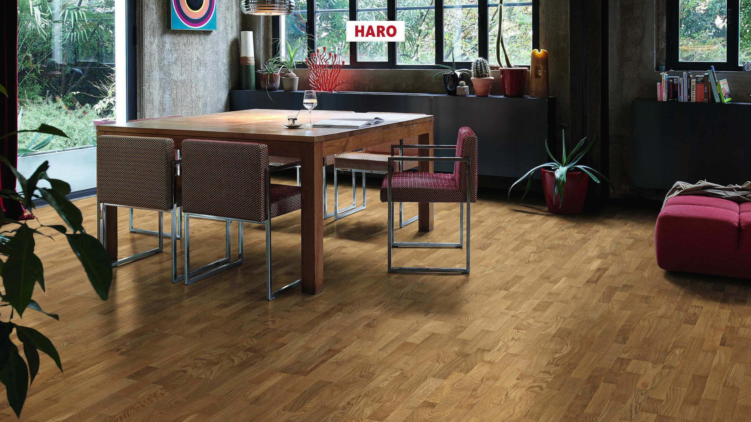 HARO PARQUET 4000 3-strip Rovere Naturale spazzolato naturaDur Top Connect