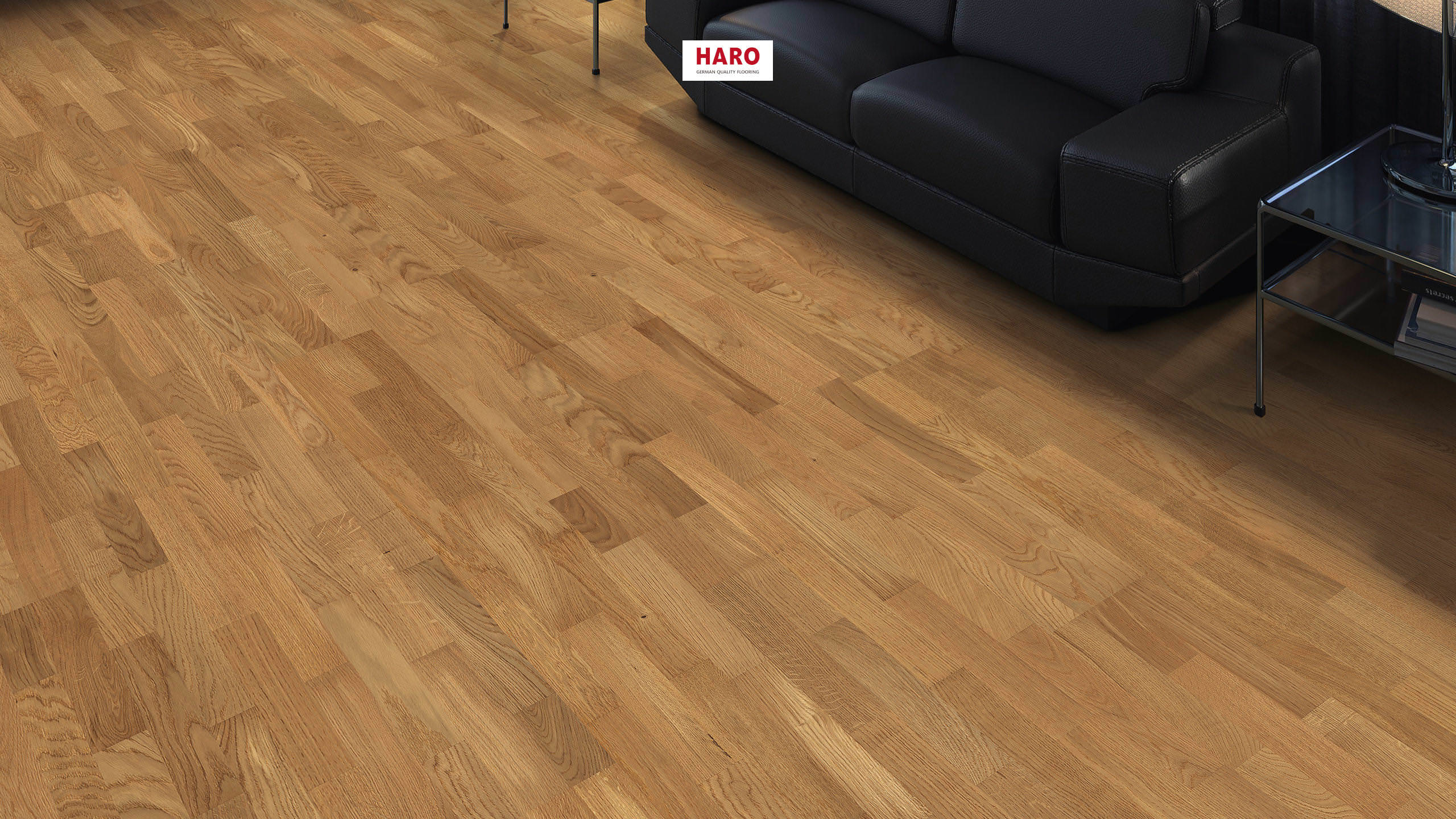 HARO PARQUET 4000 3-strip Rovere Naturale spazzolato naturaLin plus Top Connect