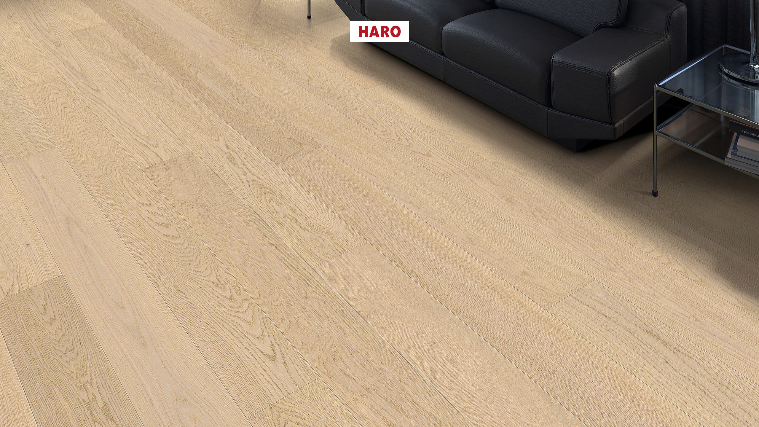 HARO PARQUET 4000 Plancia 180 4B Rovere bianco chiaro Exklusiv spazzolato naturaLin plus Top Connect