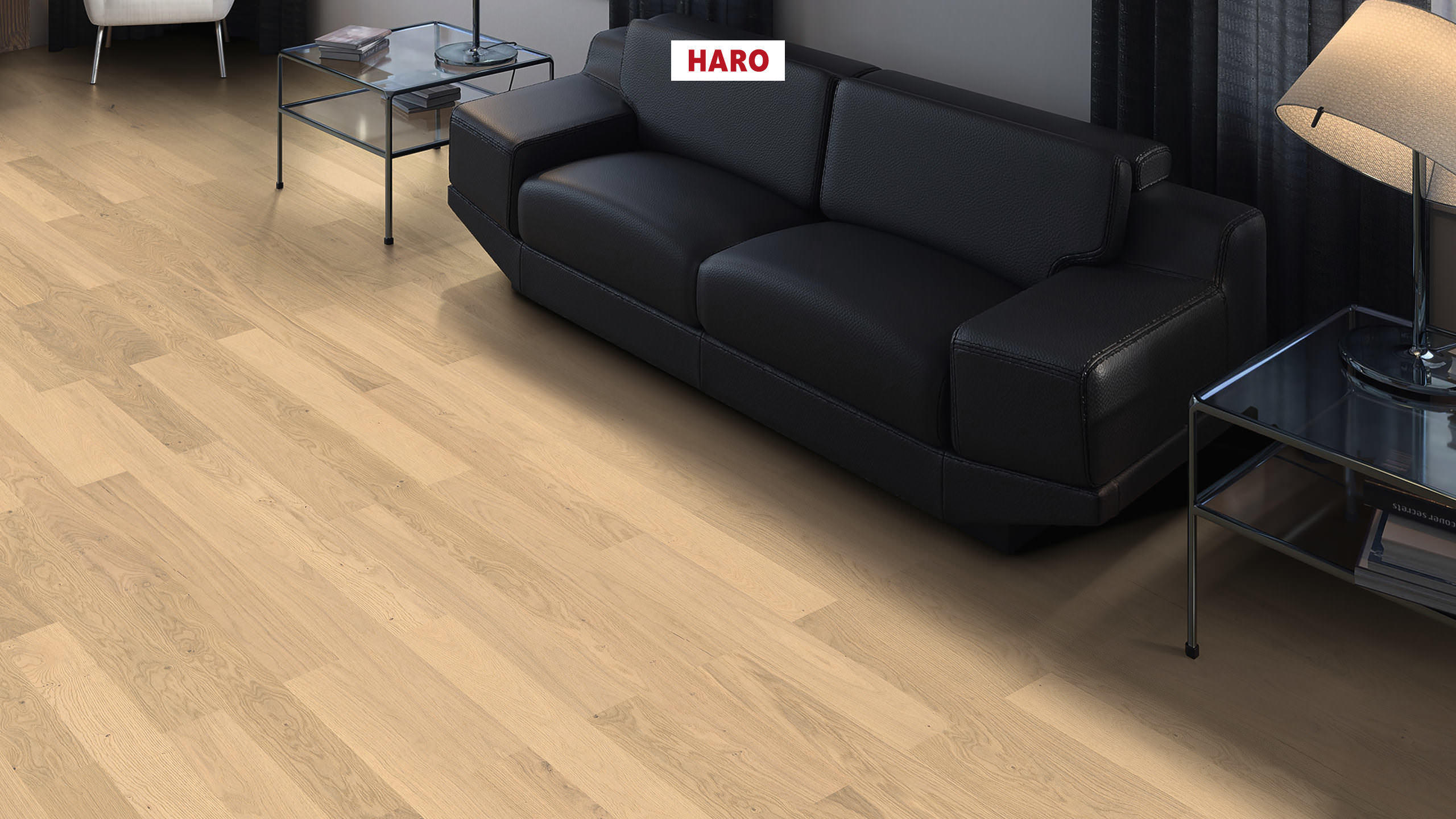 HARO PARQUET 4000 Listone Classico Rovere invisible Naturale spazzolato naturaDur Maschio/femmina