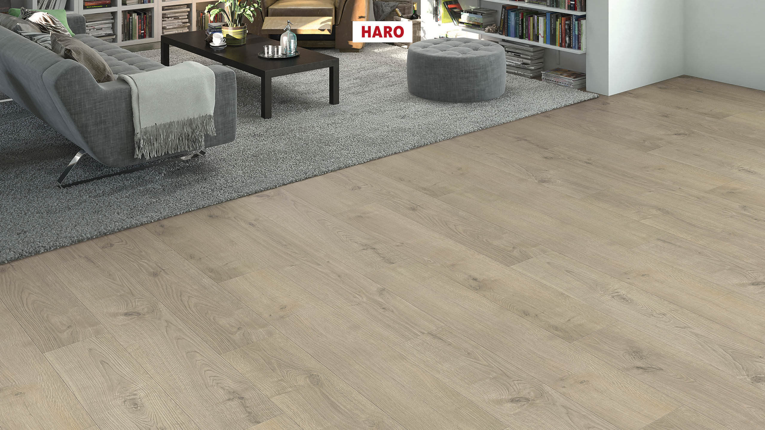 HARO Pavimento in laminato TRITTY 90 Plancia 4B Rovere Torri grigio* authentic Top Connect