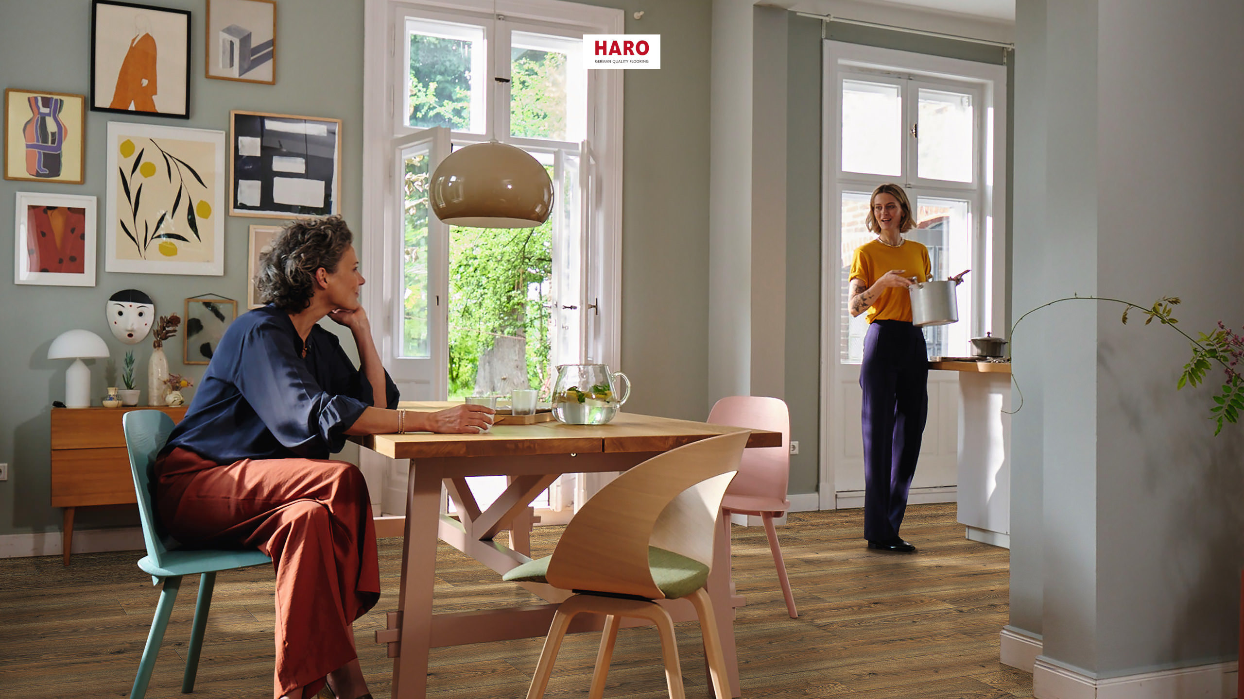 HARO Pavimento in laminato TRITTY 200 Aqua Plancia 4B Rovere Flavia natur* authentic Silent CT Top Connect