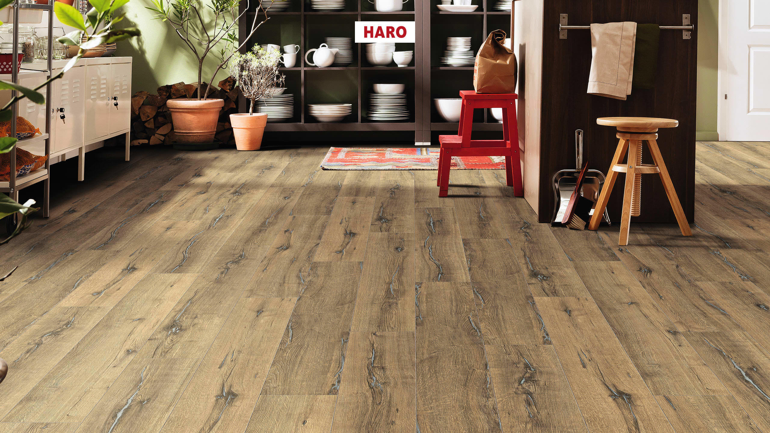 HARO Pavimento in laminato TRITTY 200 Aqua Plancia 4B Rovere Metallic natur* authentic Silent Pro Top Connect