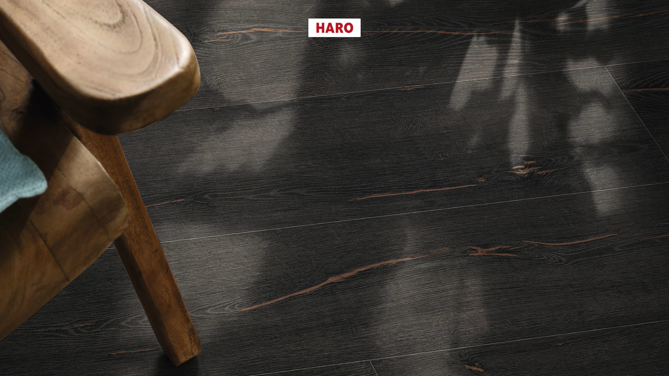 HARO Pavimento in laminato TRITTY 200 Aqua Gran Via 4B Rovere Metallic nero* authentic Silent Pro Top Connect