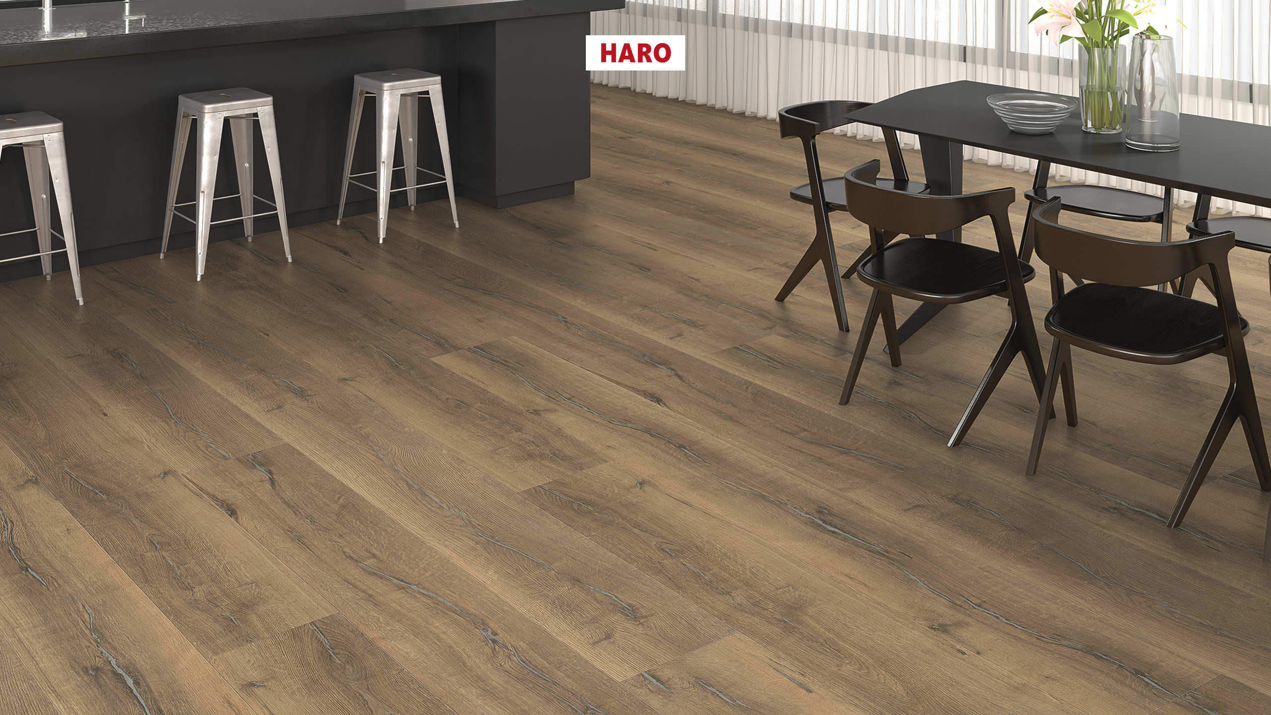 HARO Pavimento in laminato TRITTY 200 Aqua Gran Via 4B Rovere Metallic natur* authentic Silent CT Top Connect