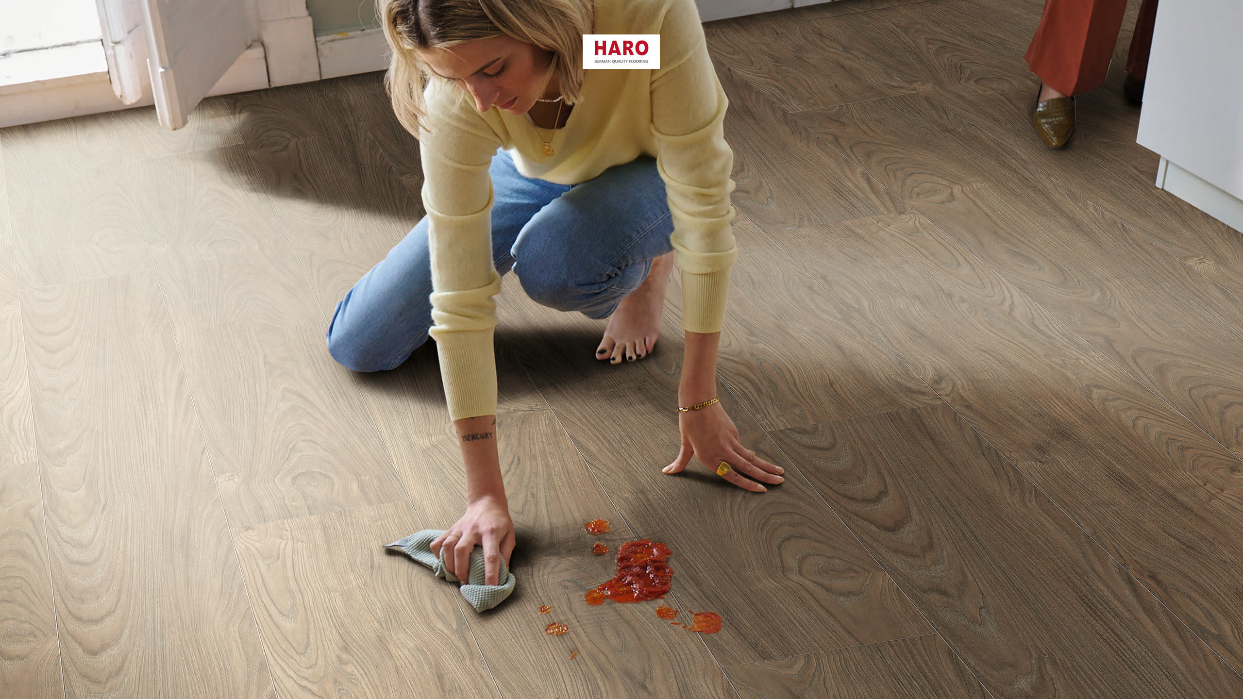 HARO Pavimento in laminato TRITTY 200 Aqua Gran Via 4B Olmo Vario* authentic soft Silent Pro Top Connect