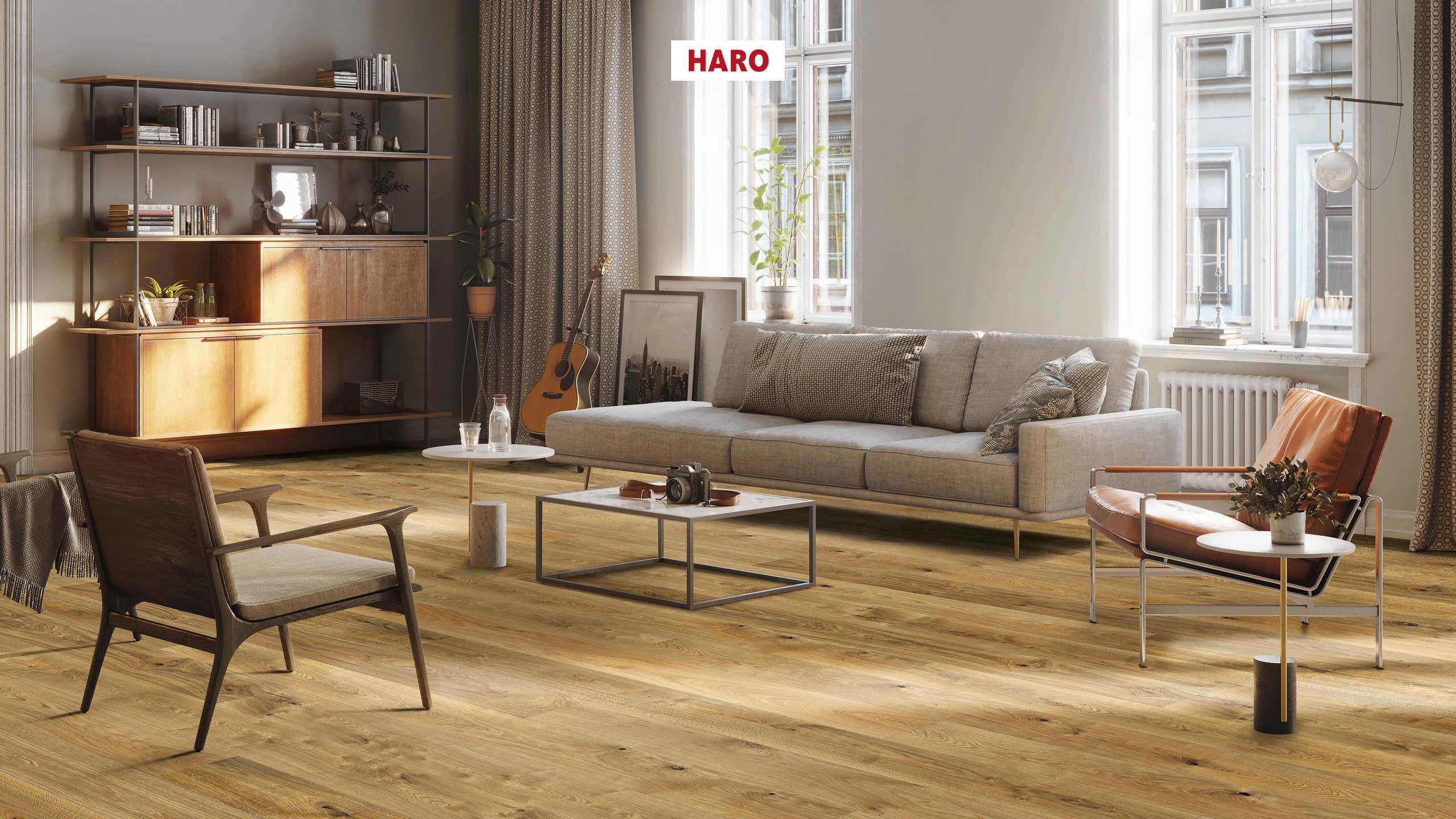 HARO PARQUET 13,5mm/1750 mm Plancia 4B Rovere Berlin spazzolato naturaLin plus Top Connect