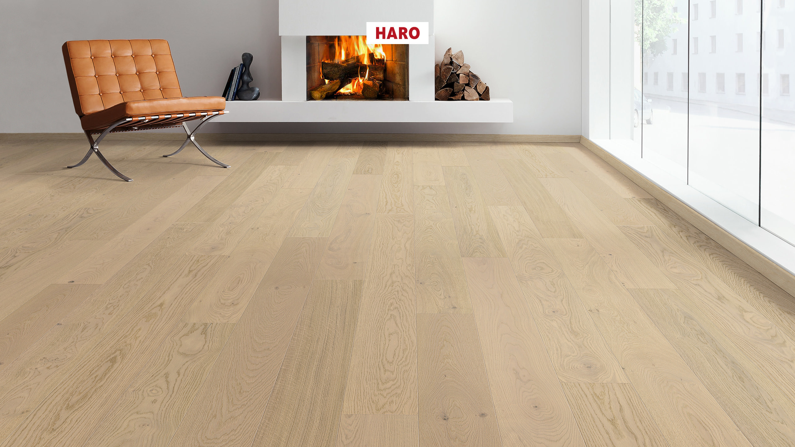 HARO PARQUET 4000 Plancia 180 4B Rovere grigio sabbia Markant spazzolato naturaDur Top Connect
