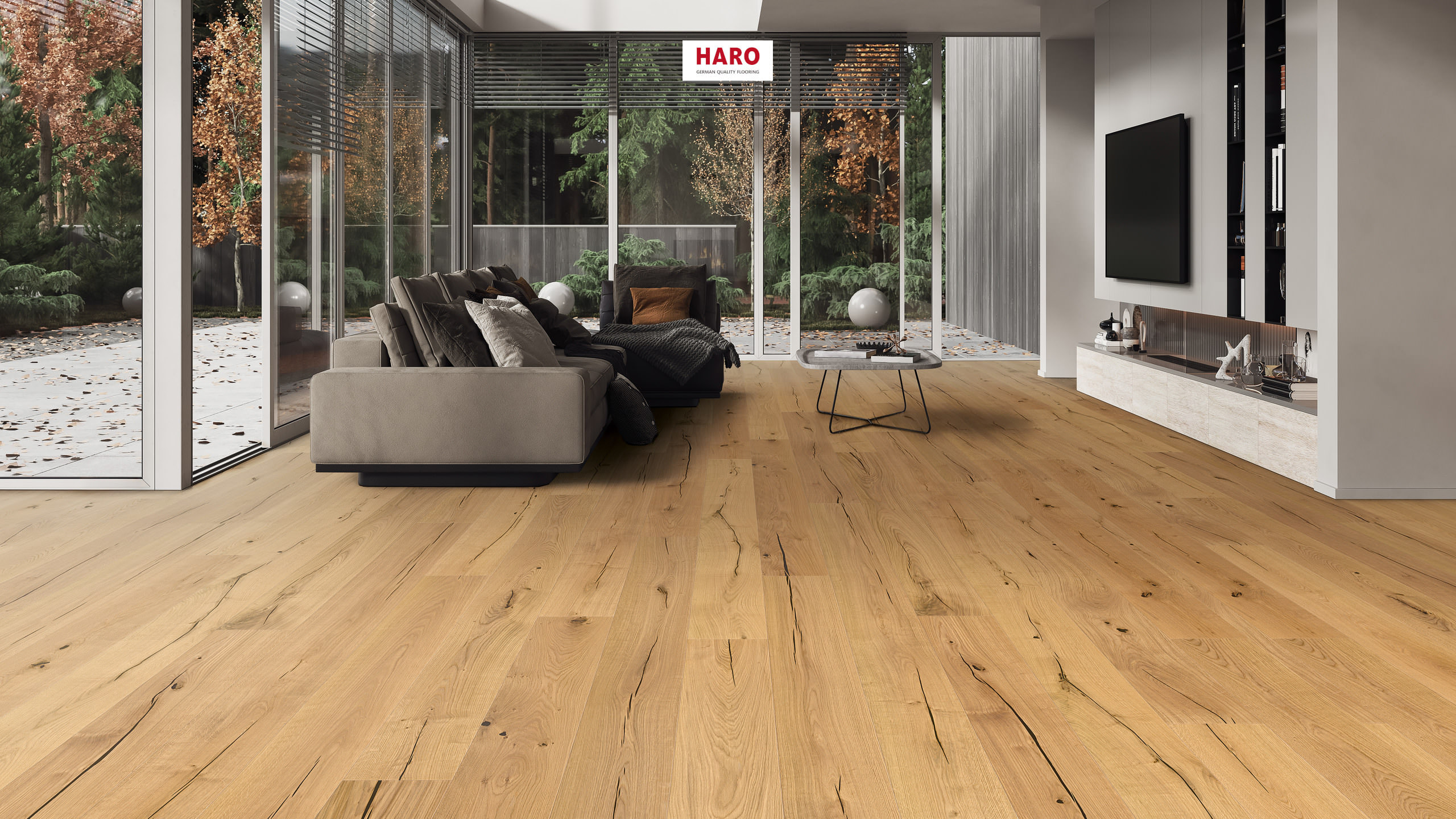 HARO PARQUET 4000 Plancia Plaza 240 4B Rovere Alabama spazzolato naturaLin plus Top Connect