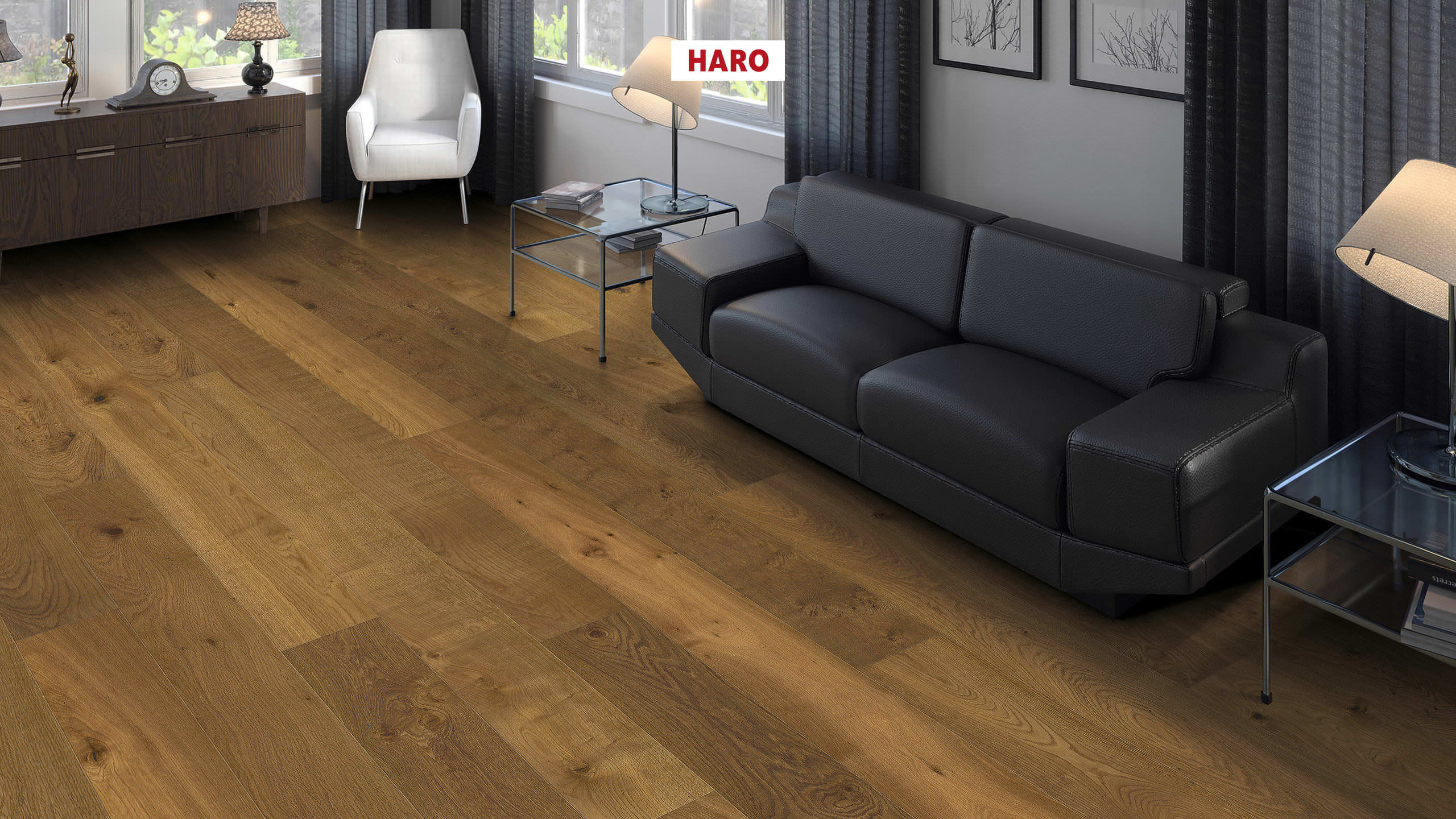 HARO PARQUET 4000 Plancia 180 4B Rovere affumicato Sauvage spazzolato naturaLin plus Top Connect