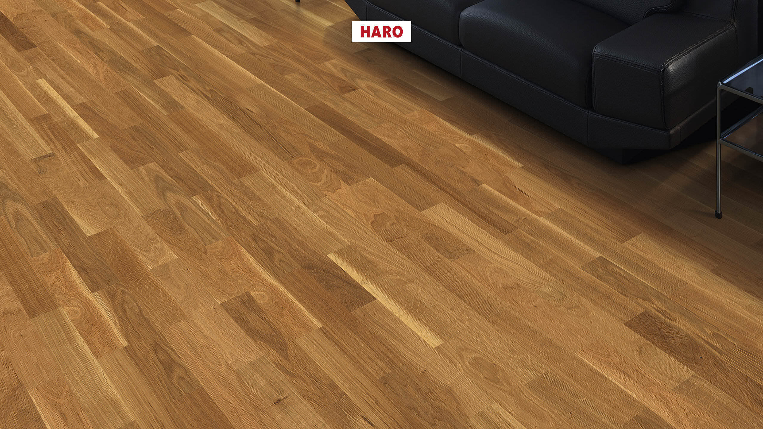 HARO PARQUET 3000 Listello Allegro Rovere Objekt naturaLin plus Nut & Feder Rechts