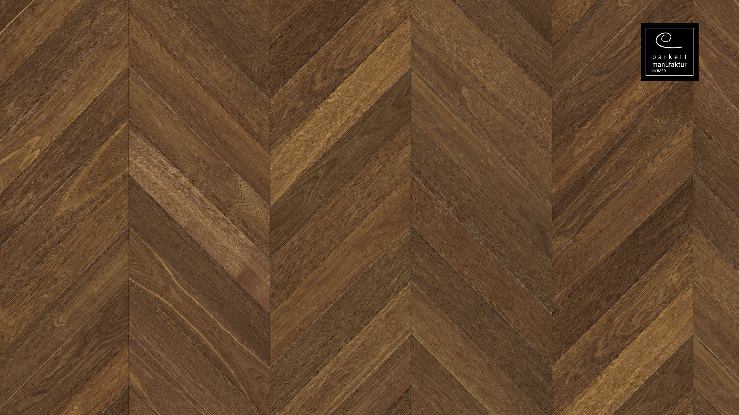 parkettmanufaktur by HARO Chevron 4B Rovere affumicato Selectiv spazzolato oleovera Maschio/femmina